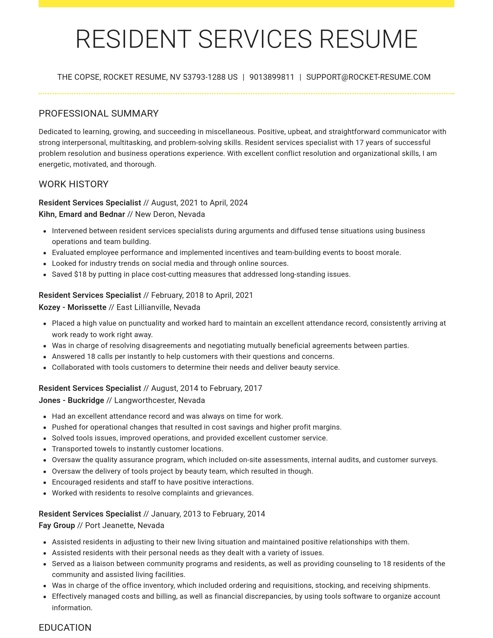 Grand resume template