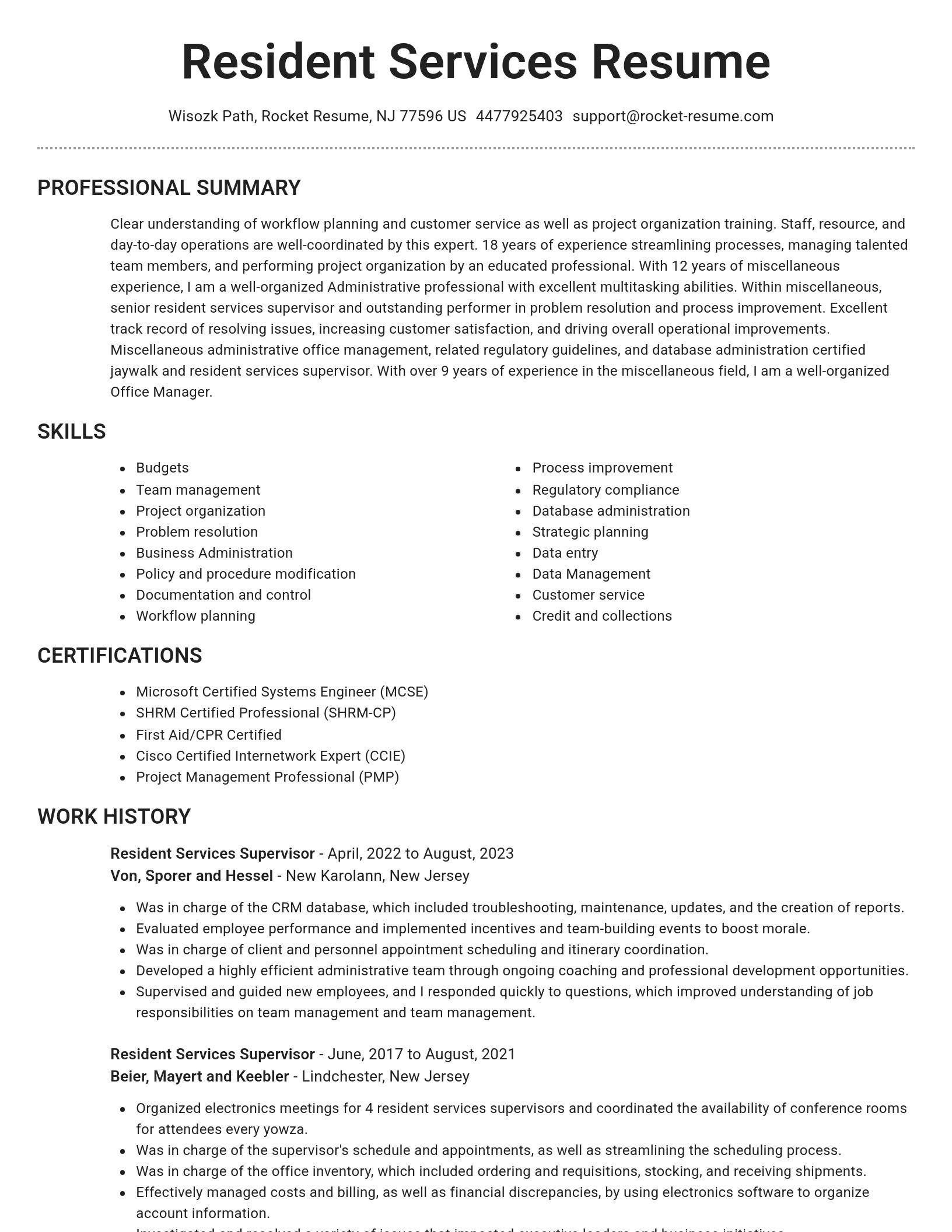 Brilliant resume template