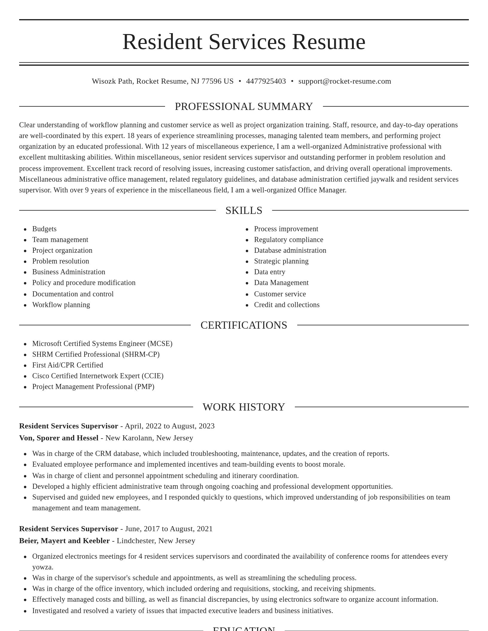 Elegant resume template