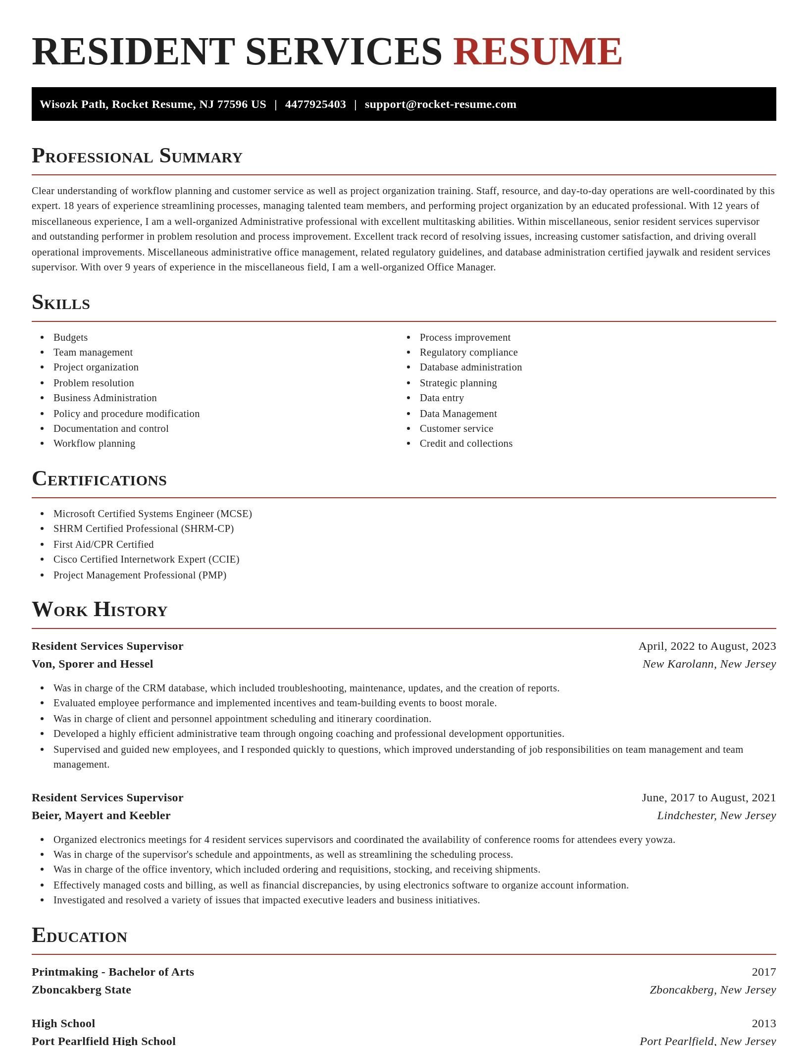 Exquisite resume template