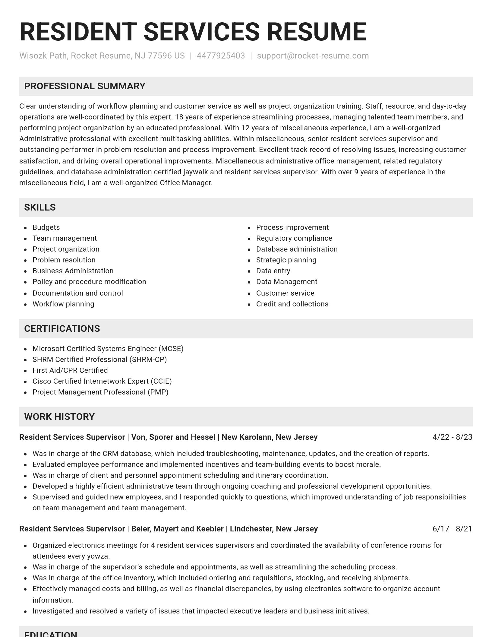 Genius resume template