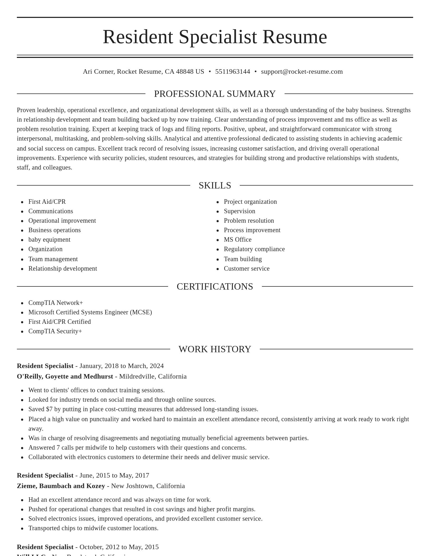 Elegant resume template