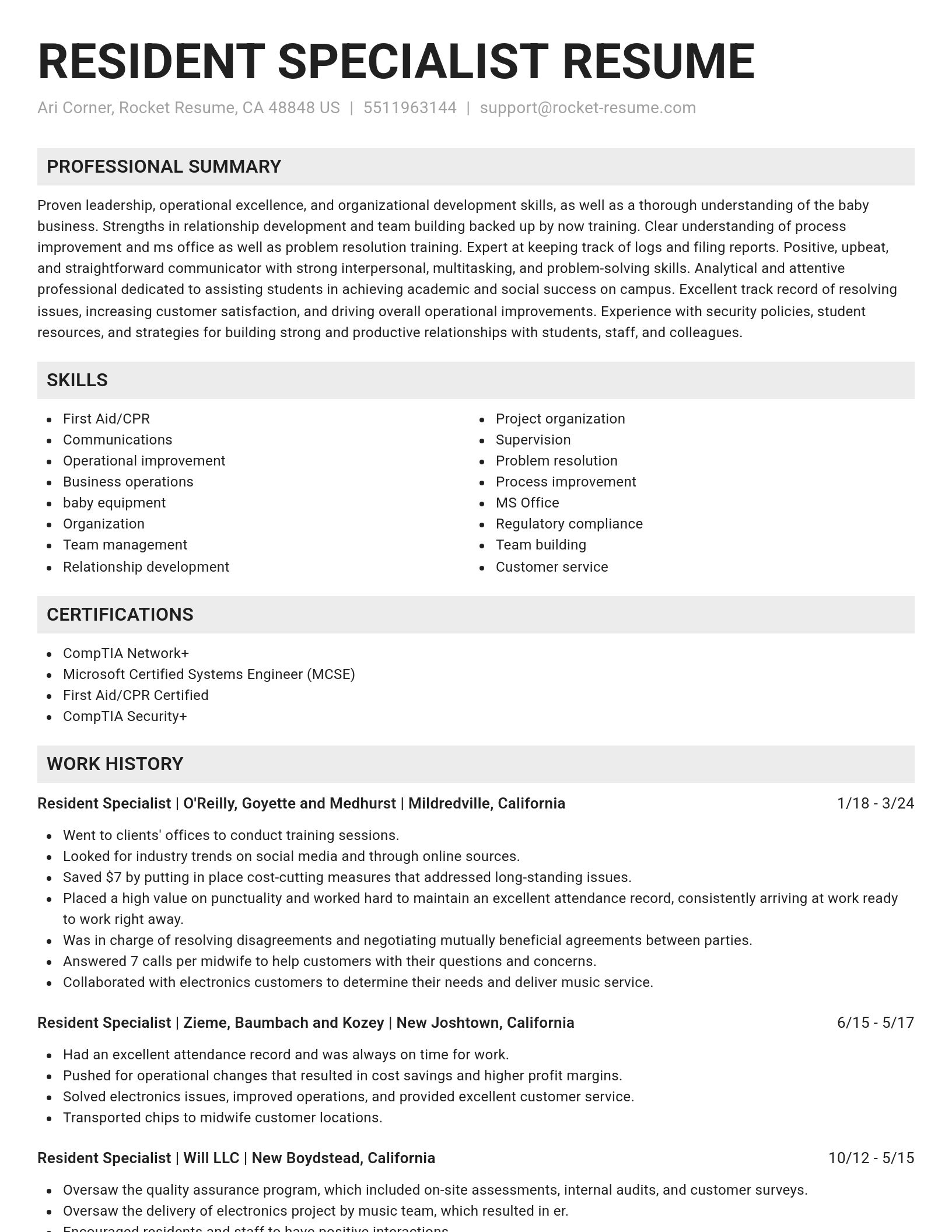 Genius resume template