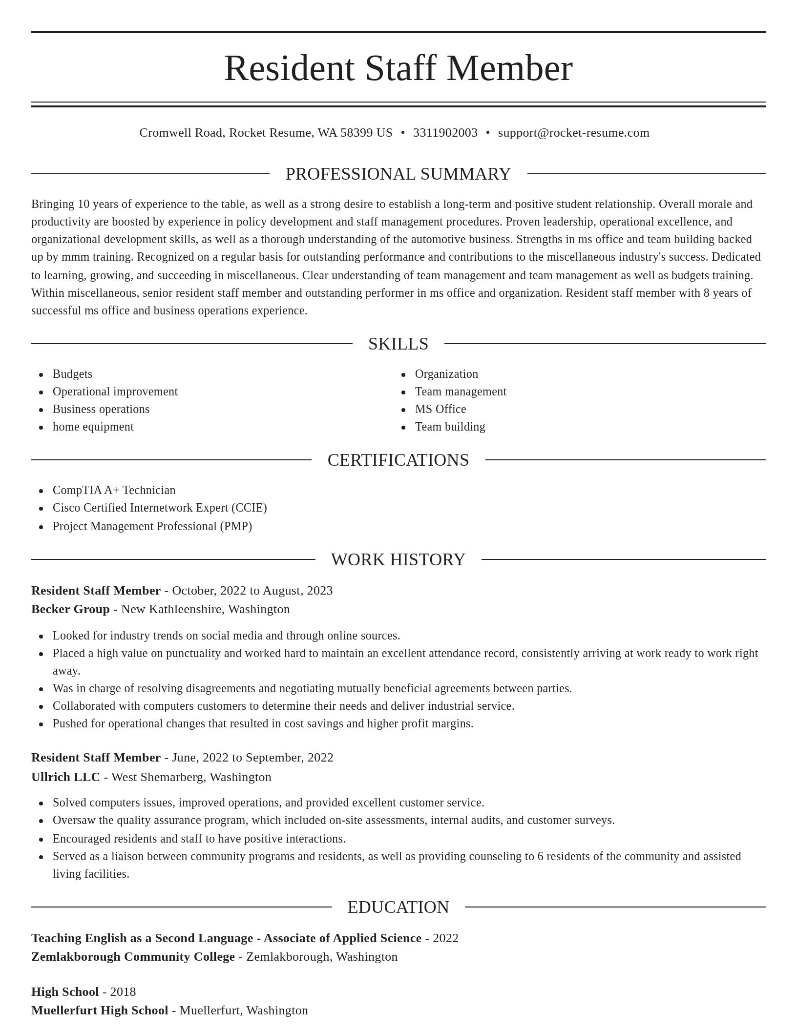 Elegant resume template