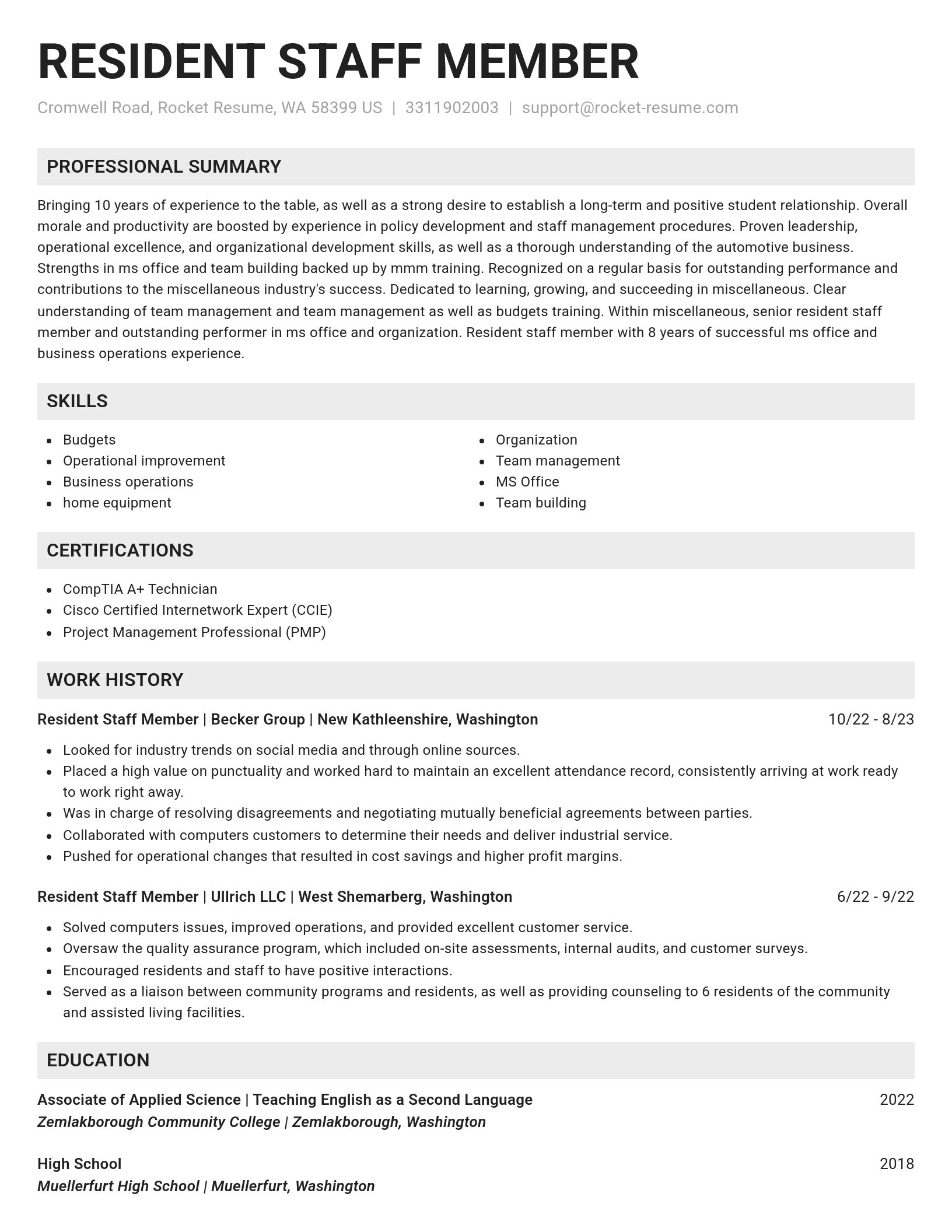 Genius resume template