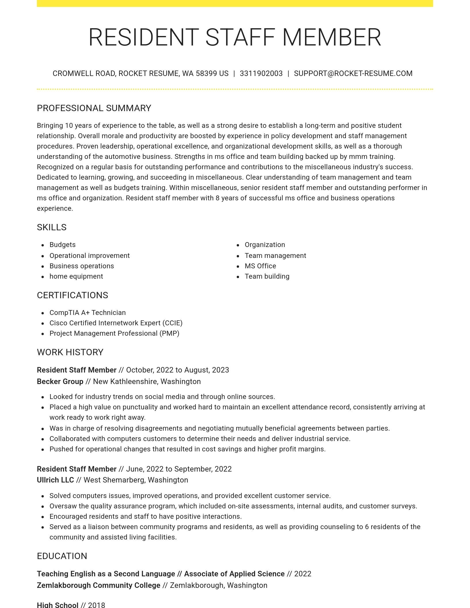 Grand resume template