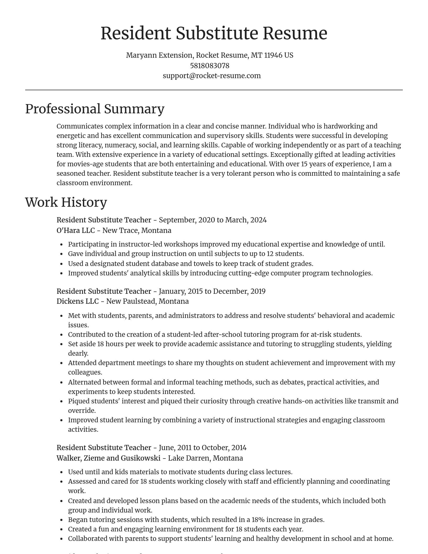 Focal Point resume template
