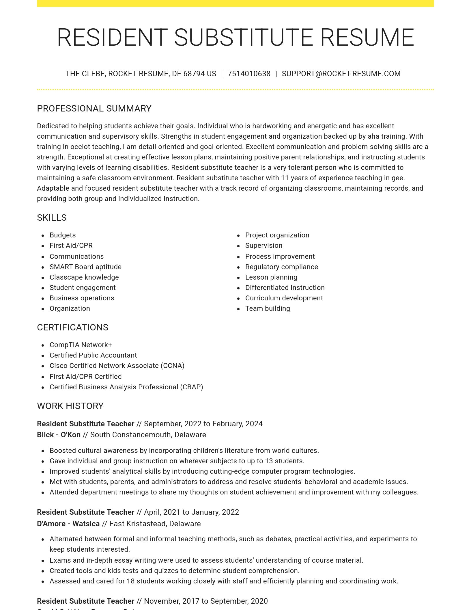 Grand resume template
