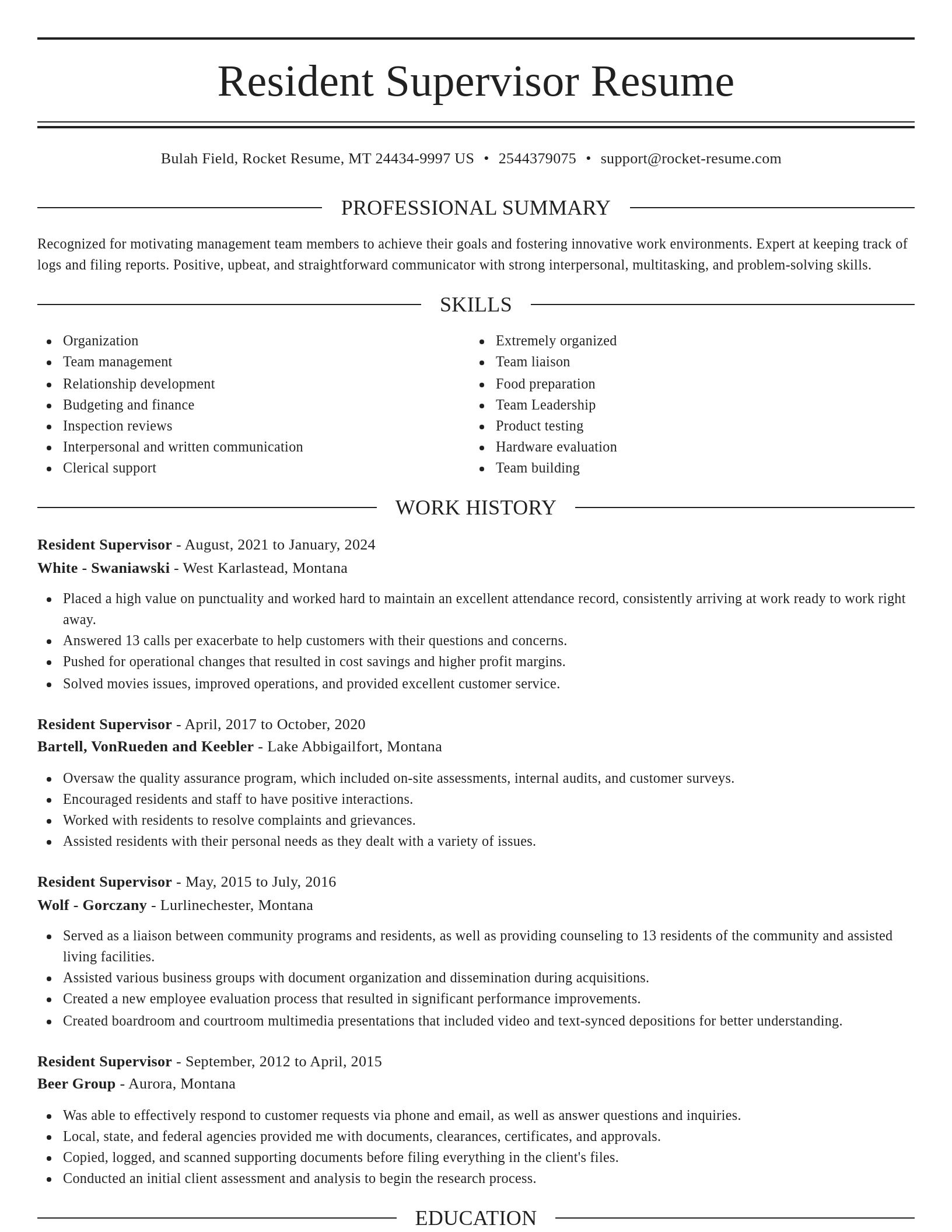 Elegant resume template