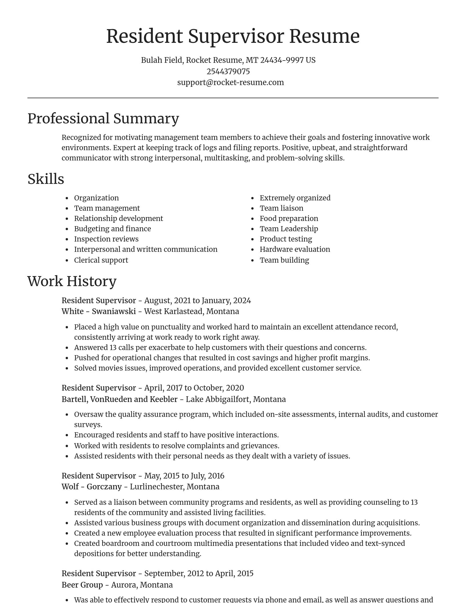 Focal Point resume template