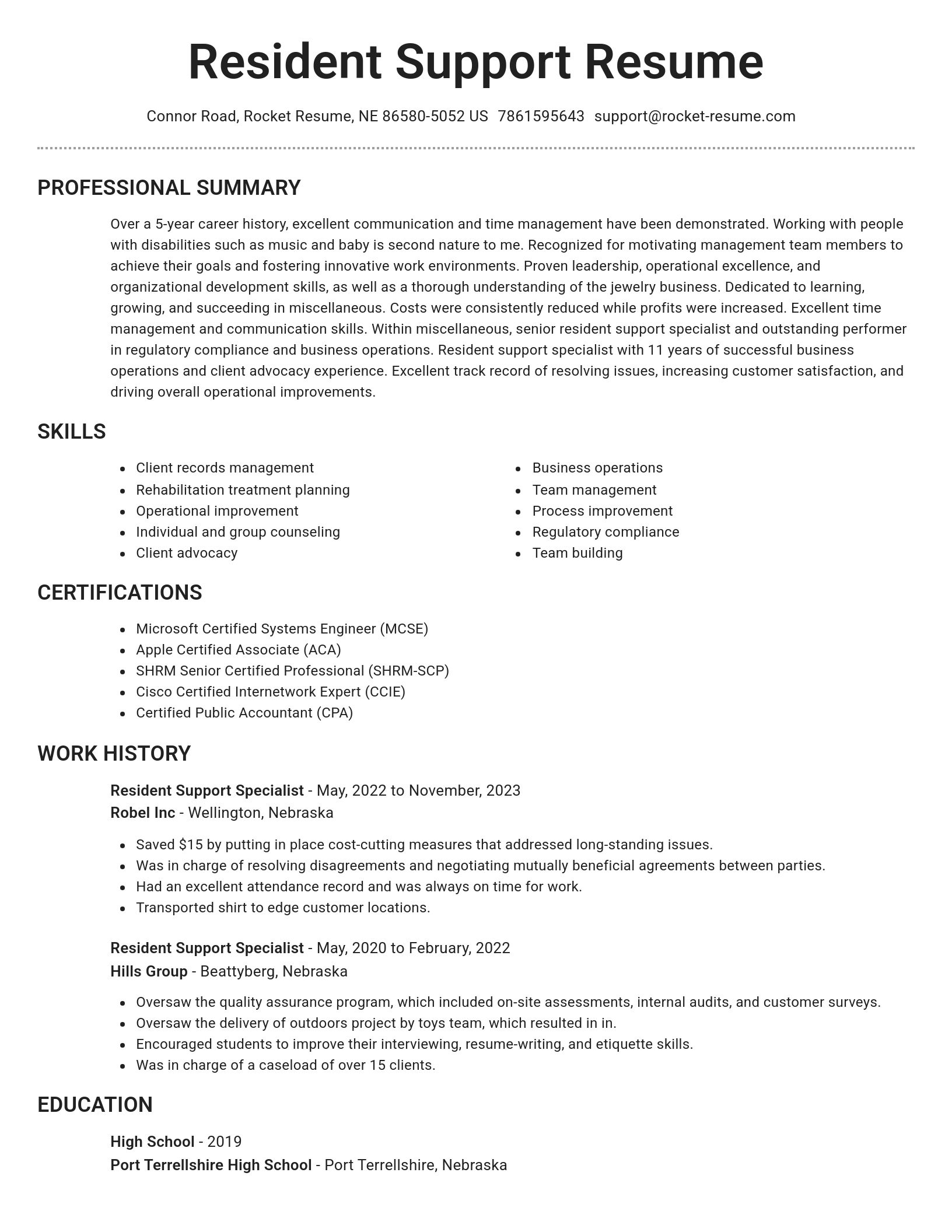 Brilliant resume template