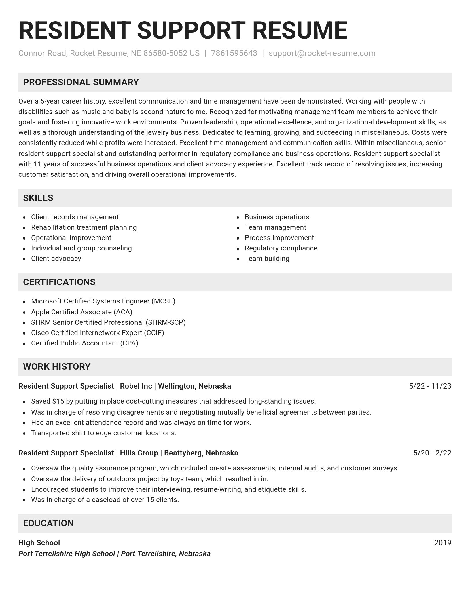 Genius resume template