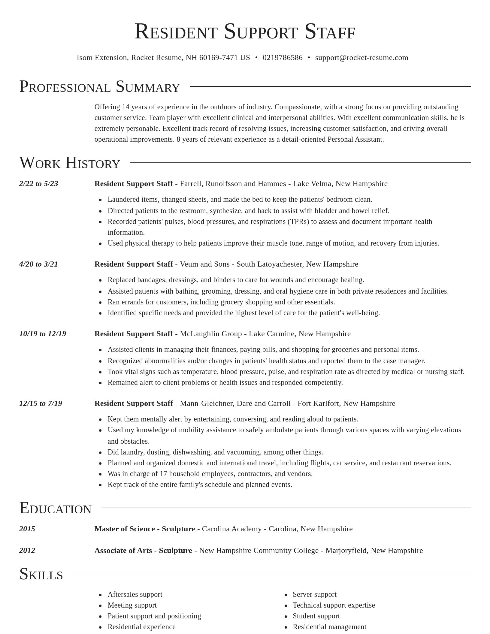 Director resume template