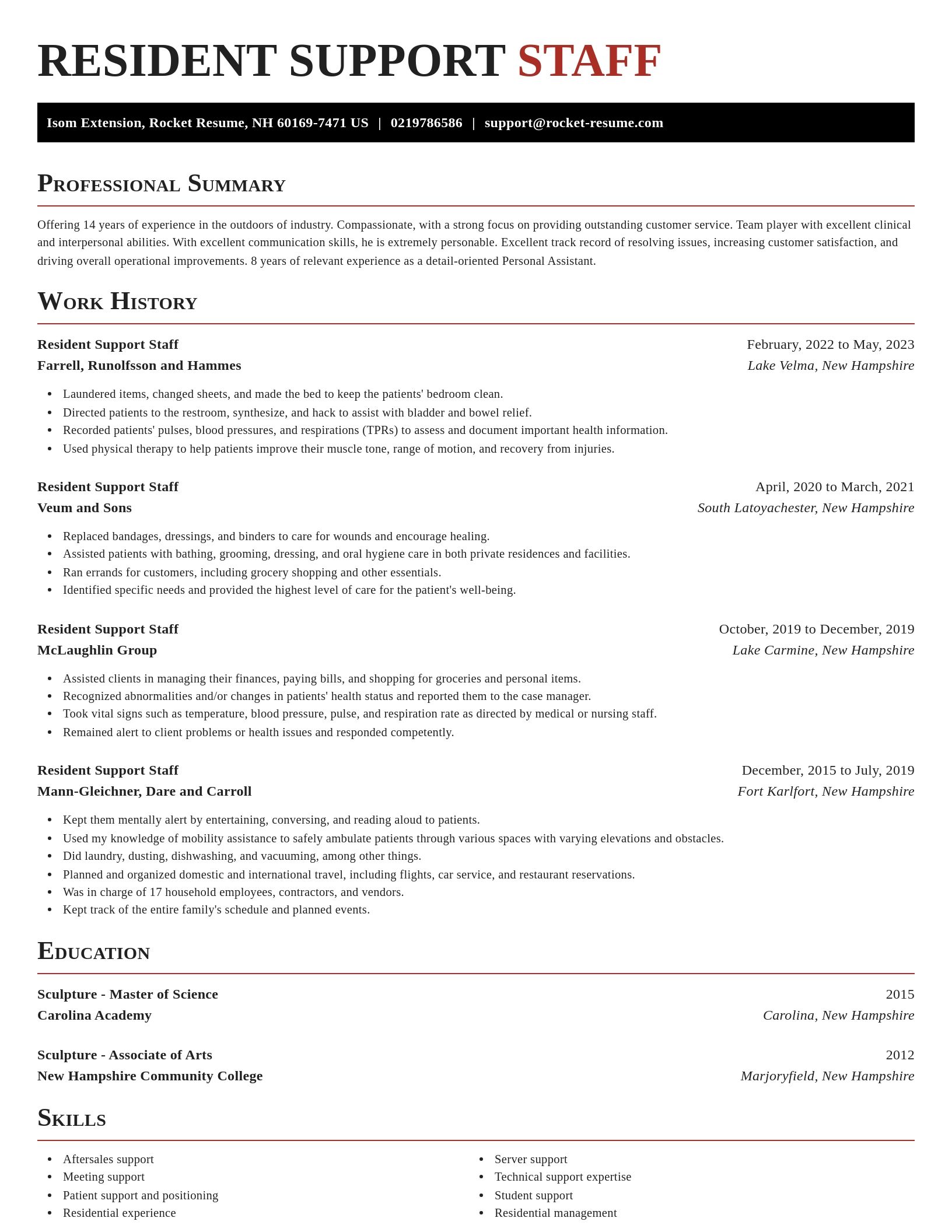 Exquisite resume template