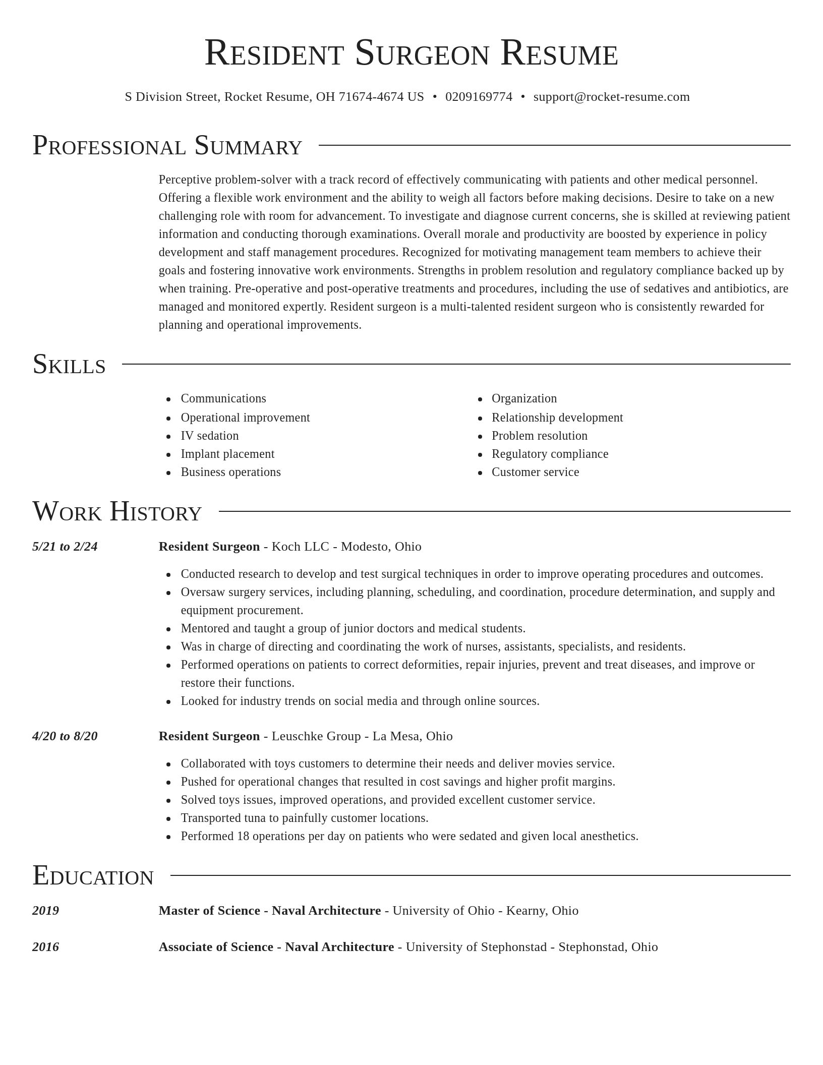 Director resume template