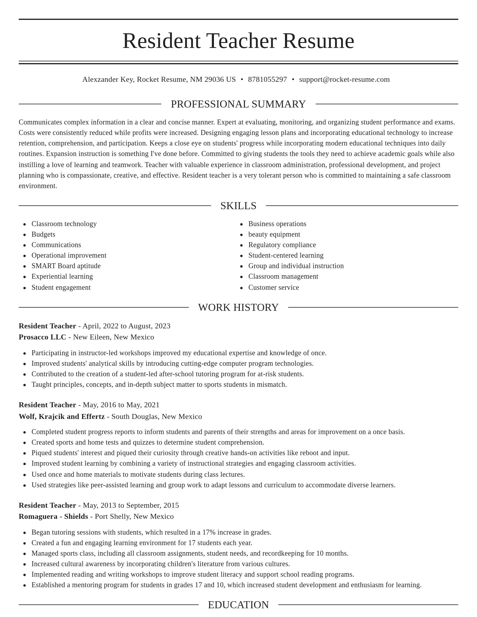Elegant resume template