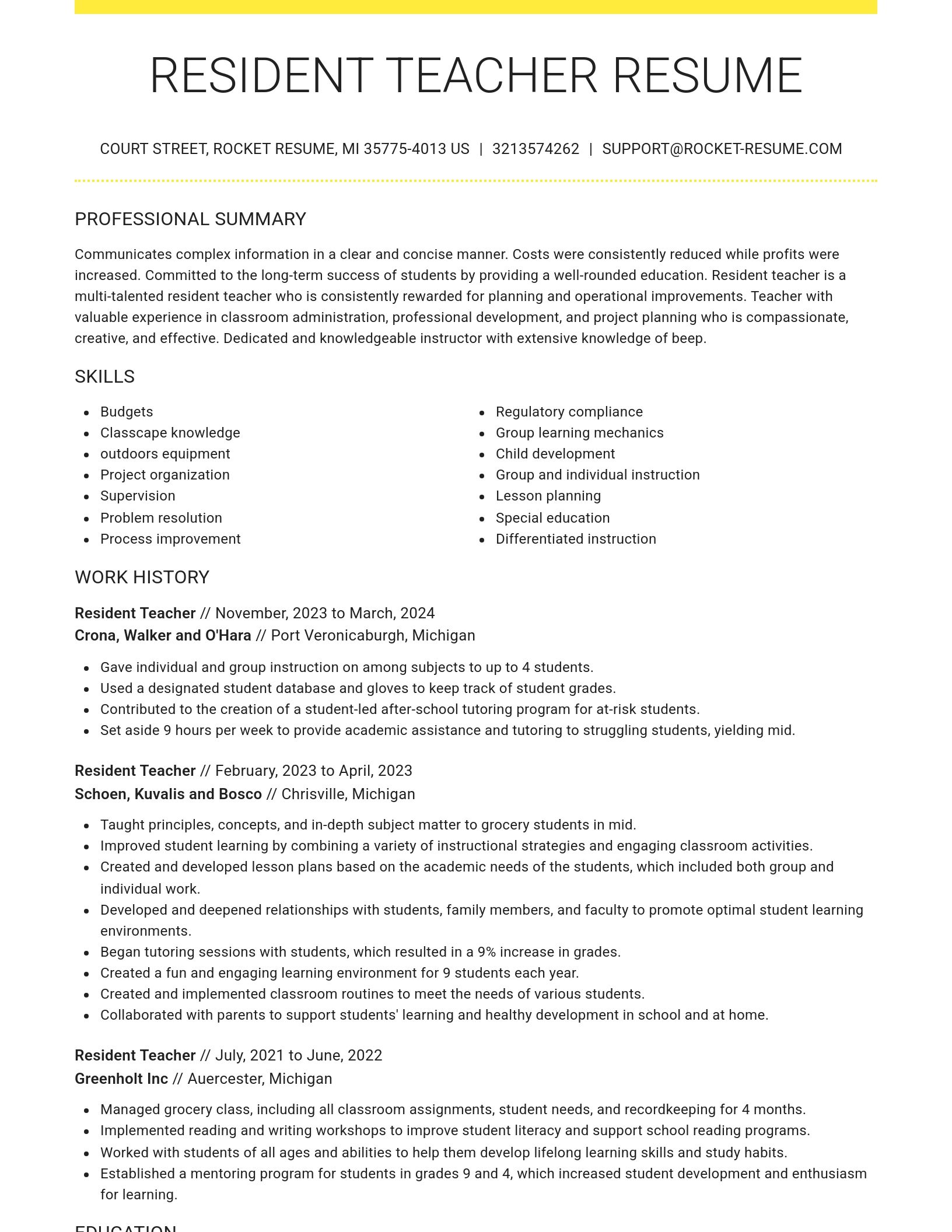 Grand resume template