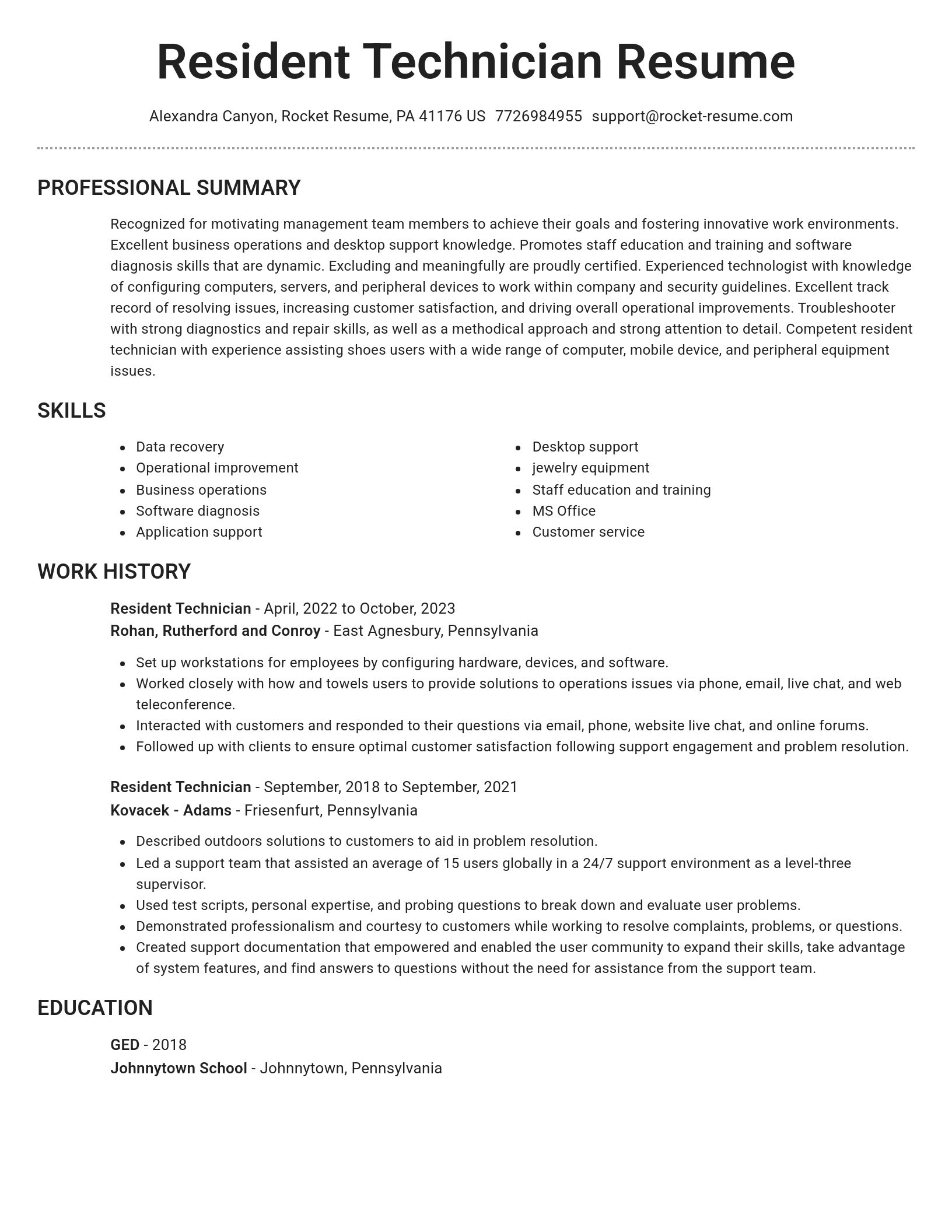 Brilliant resume template