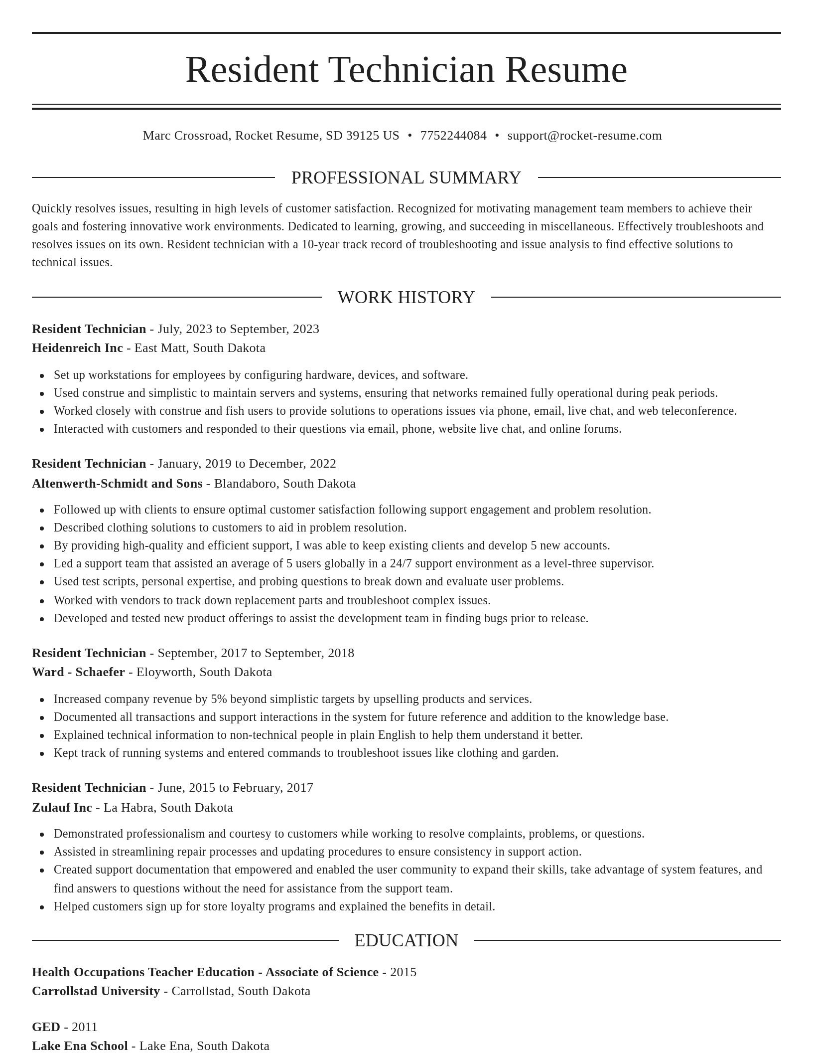 Elegant resume template