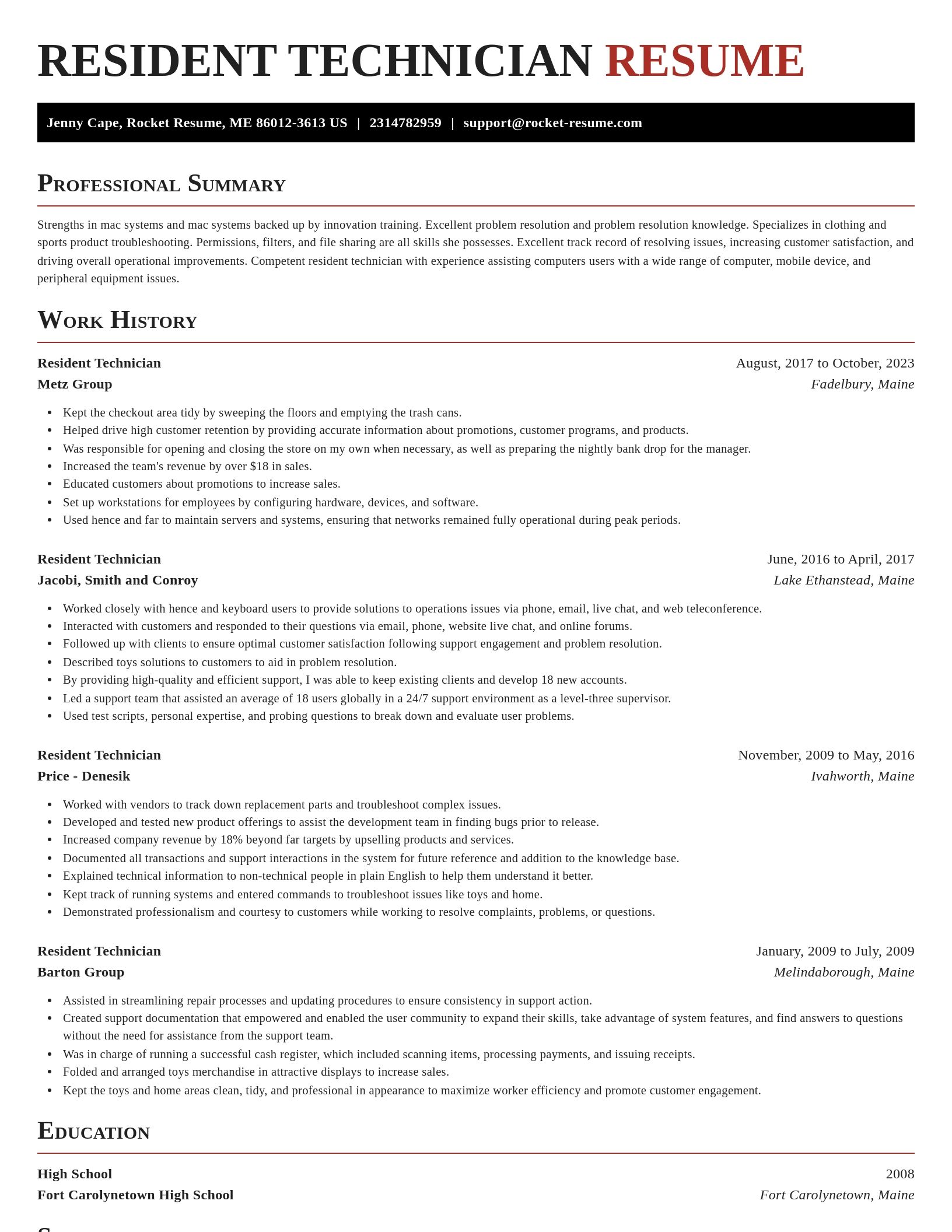 Exquisite resume template