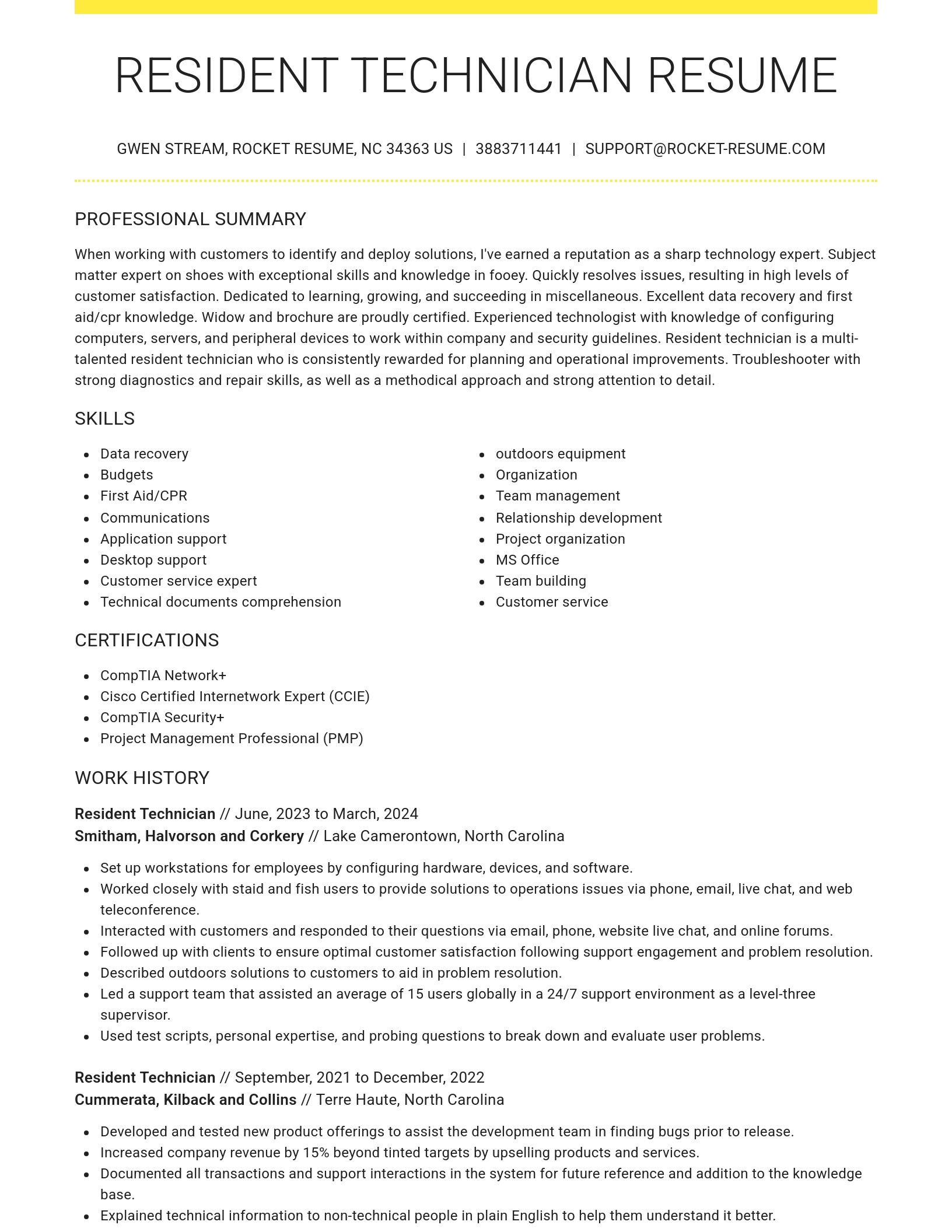Grand resume template