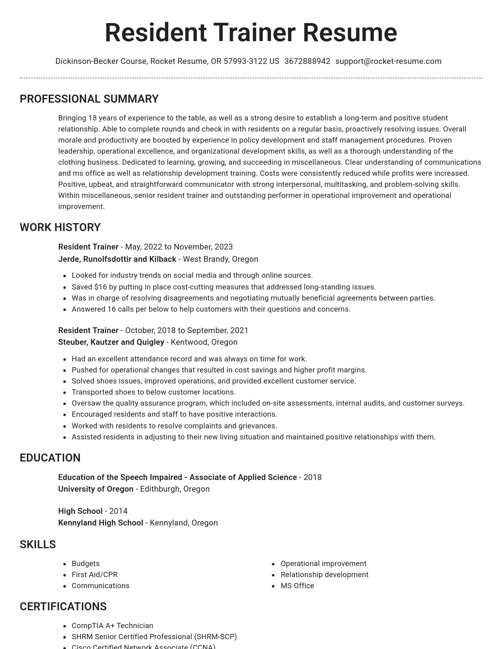 Brilliant resume template