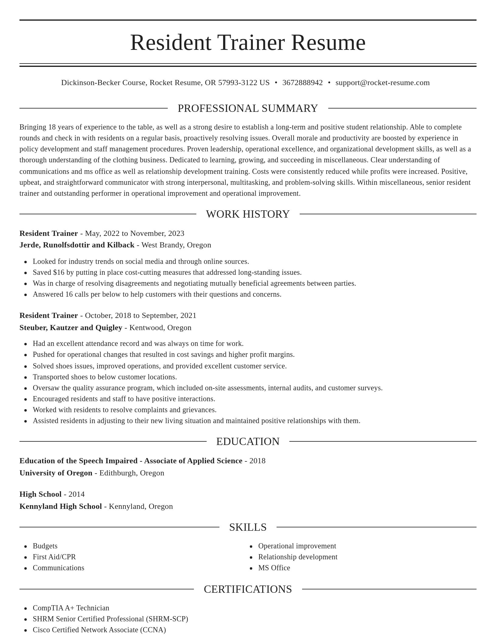 Elegant resume template