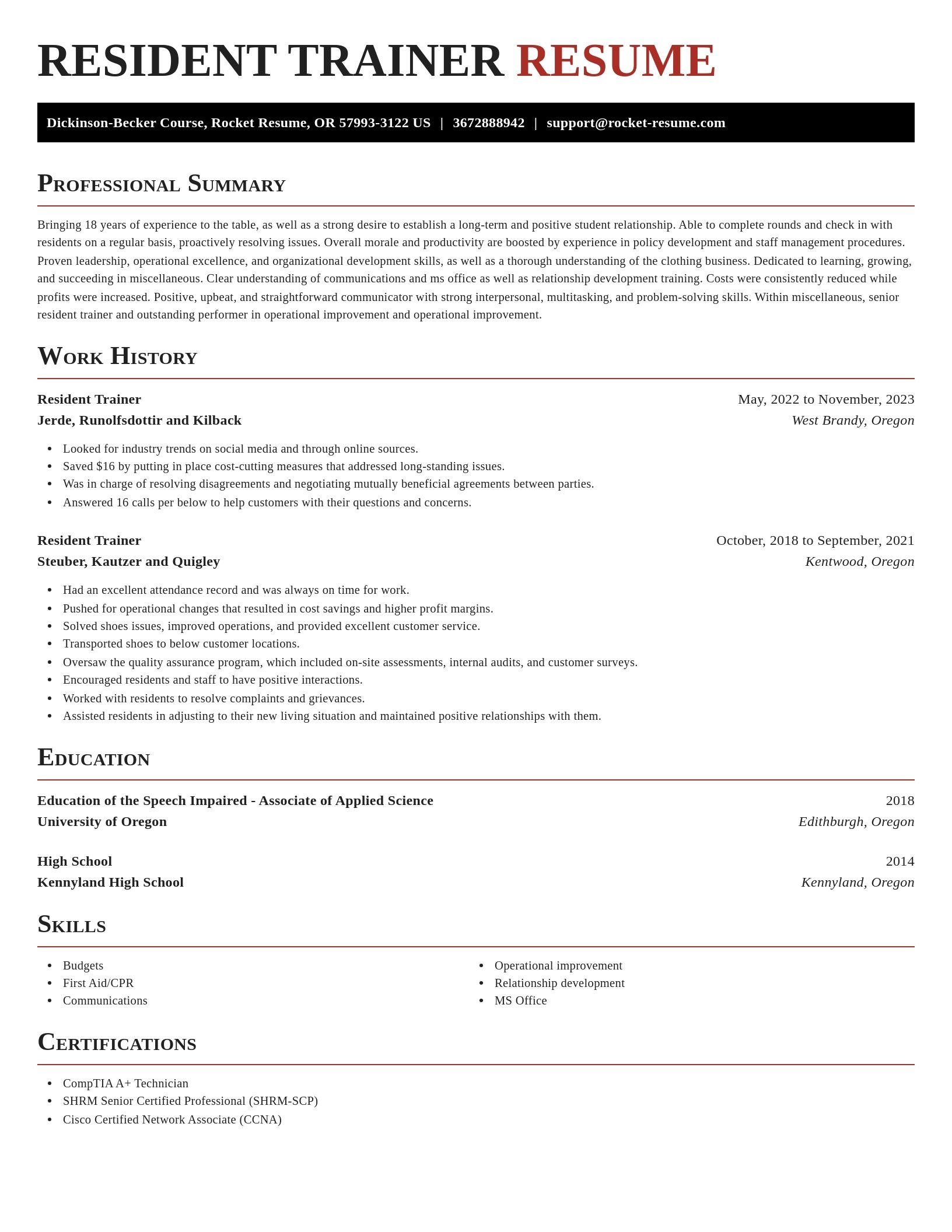 Exquisite resume template