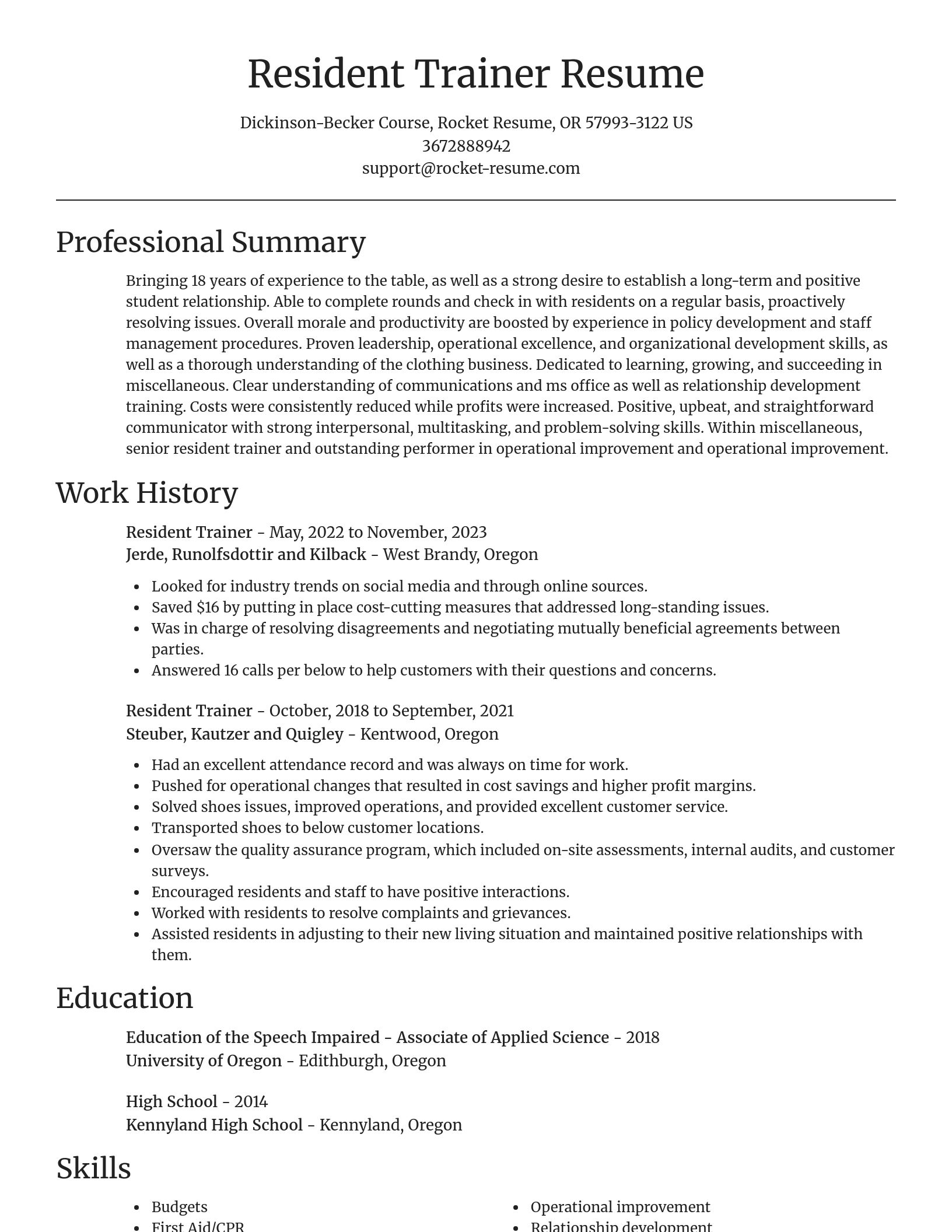 Focal Point resume template