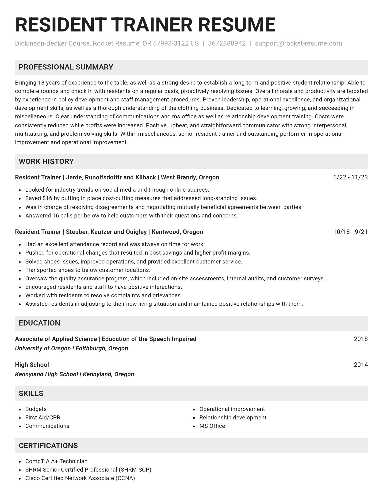 Genius resume template