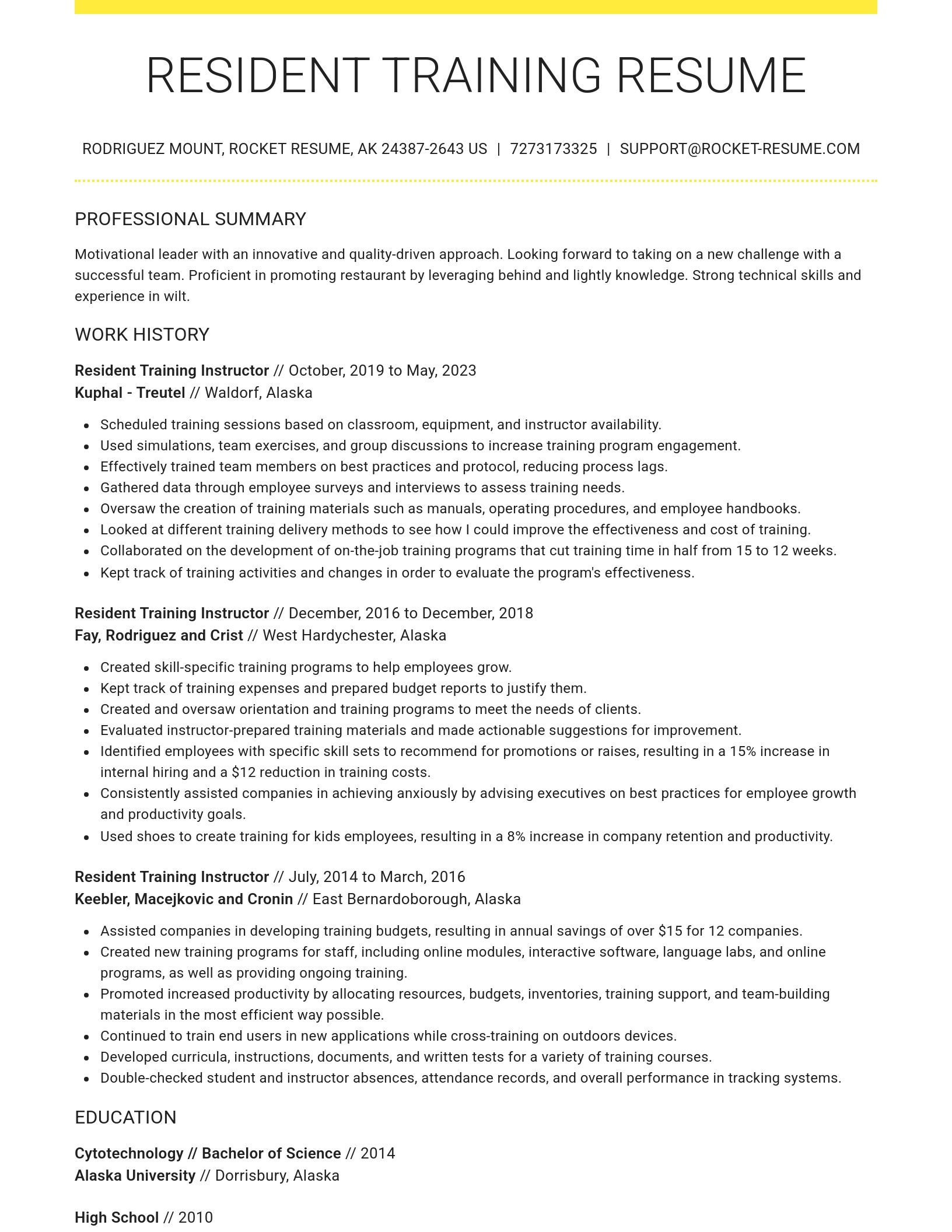 Grand resume template