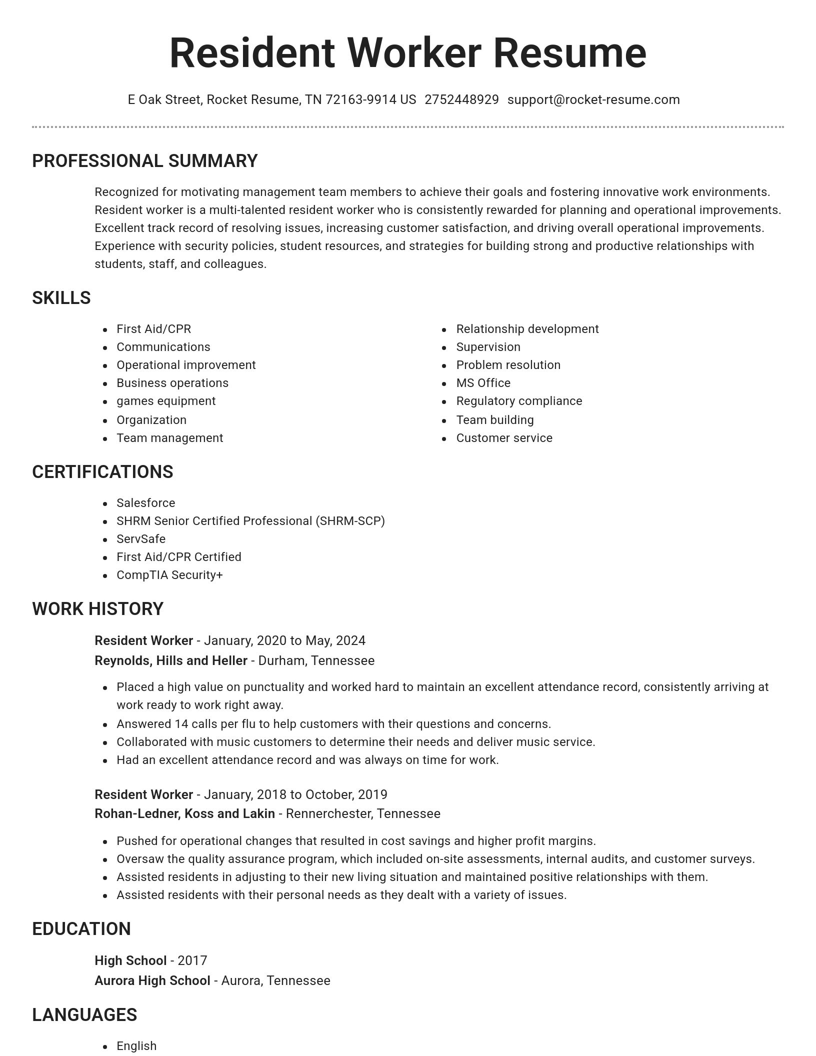 Brilliant resume template