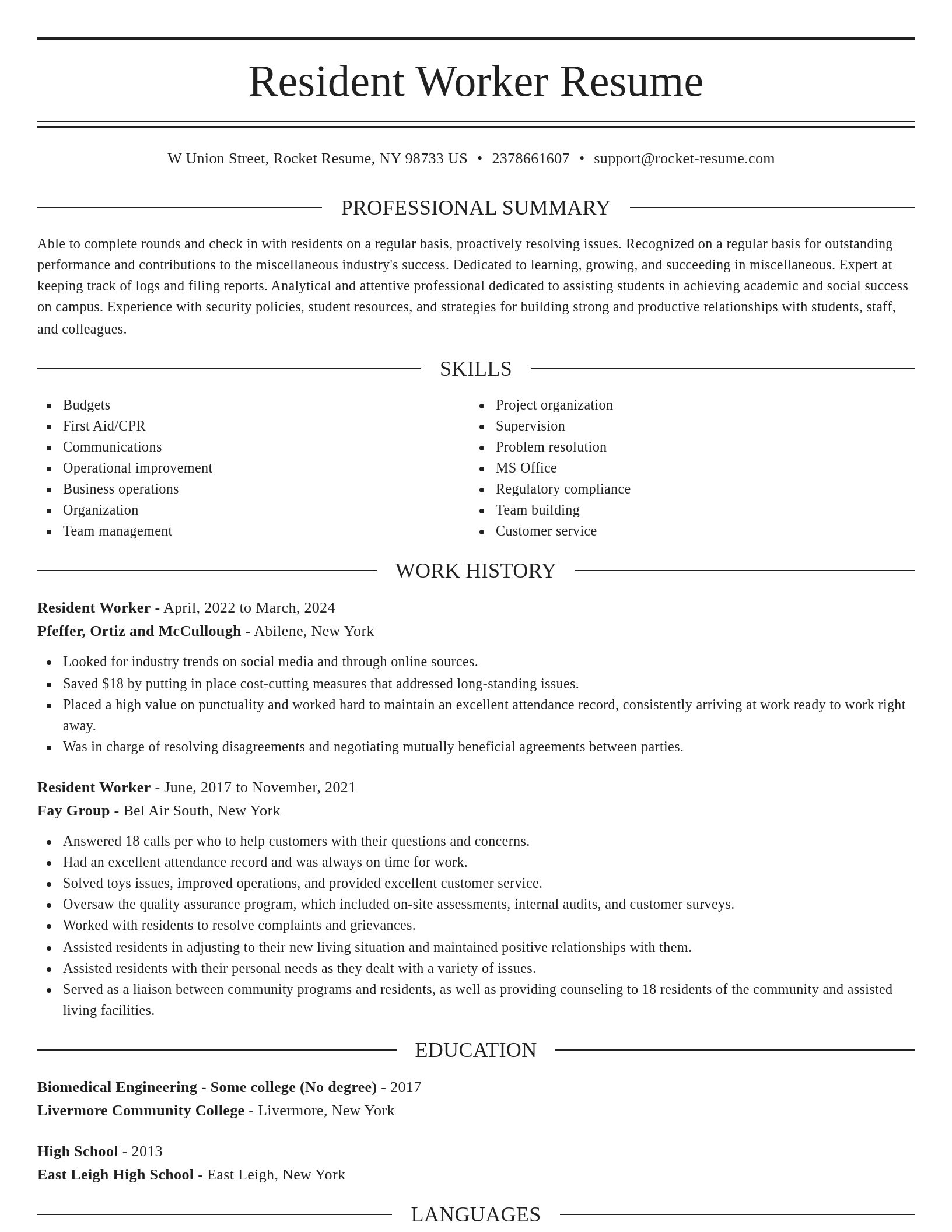 Elegant resume template