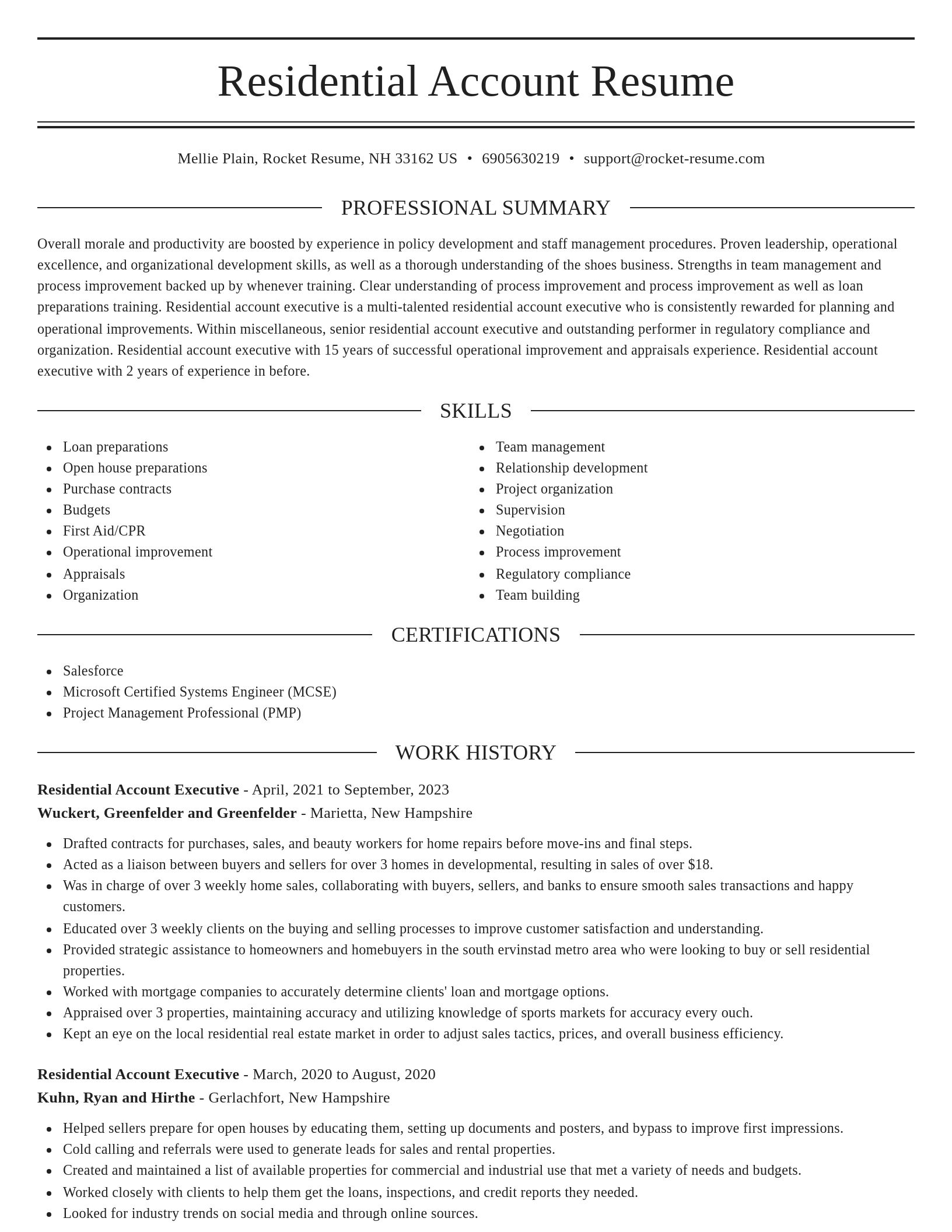 Elegant resume template