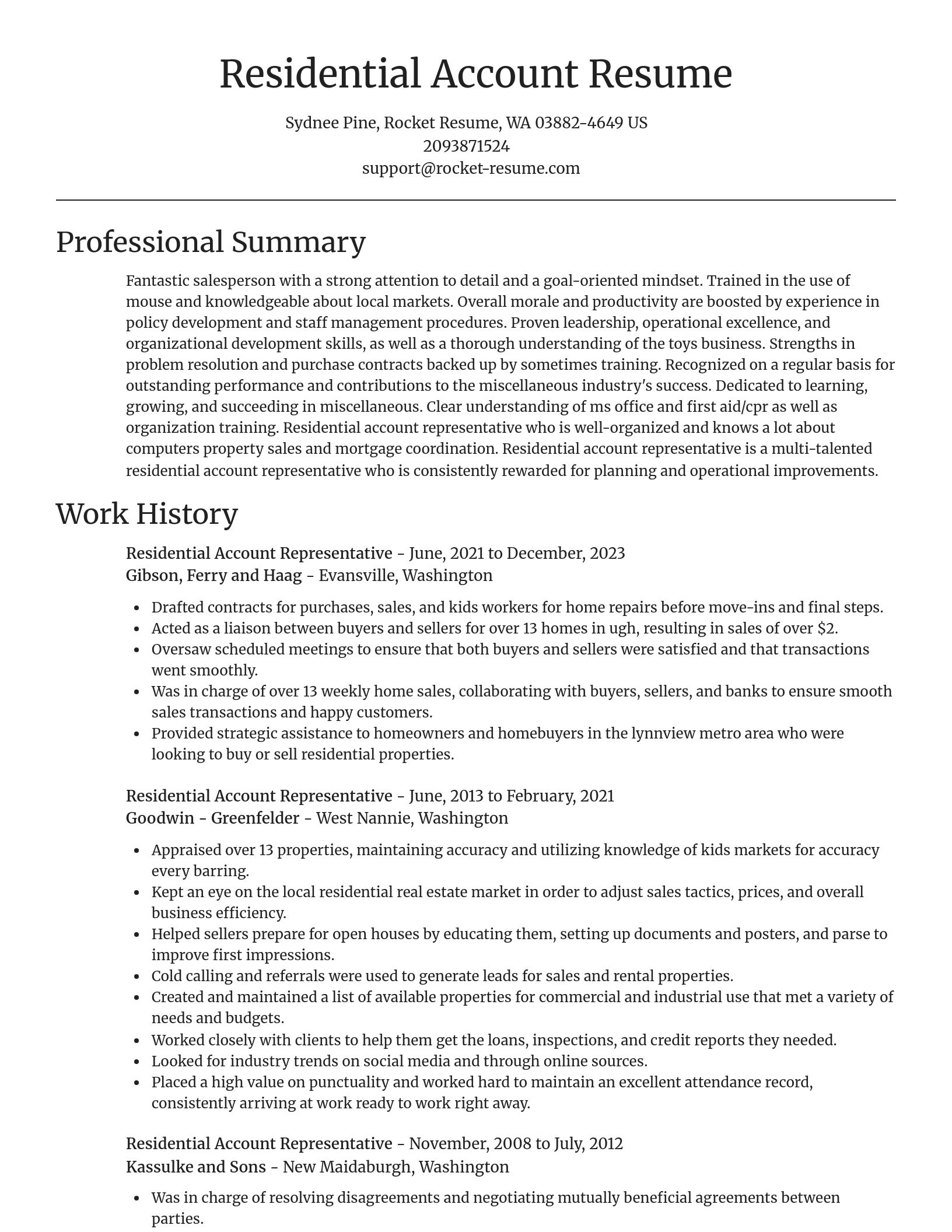 Focal Point resume template