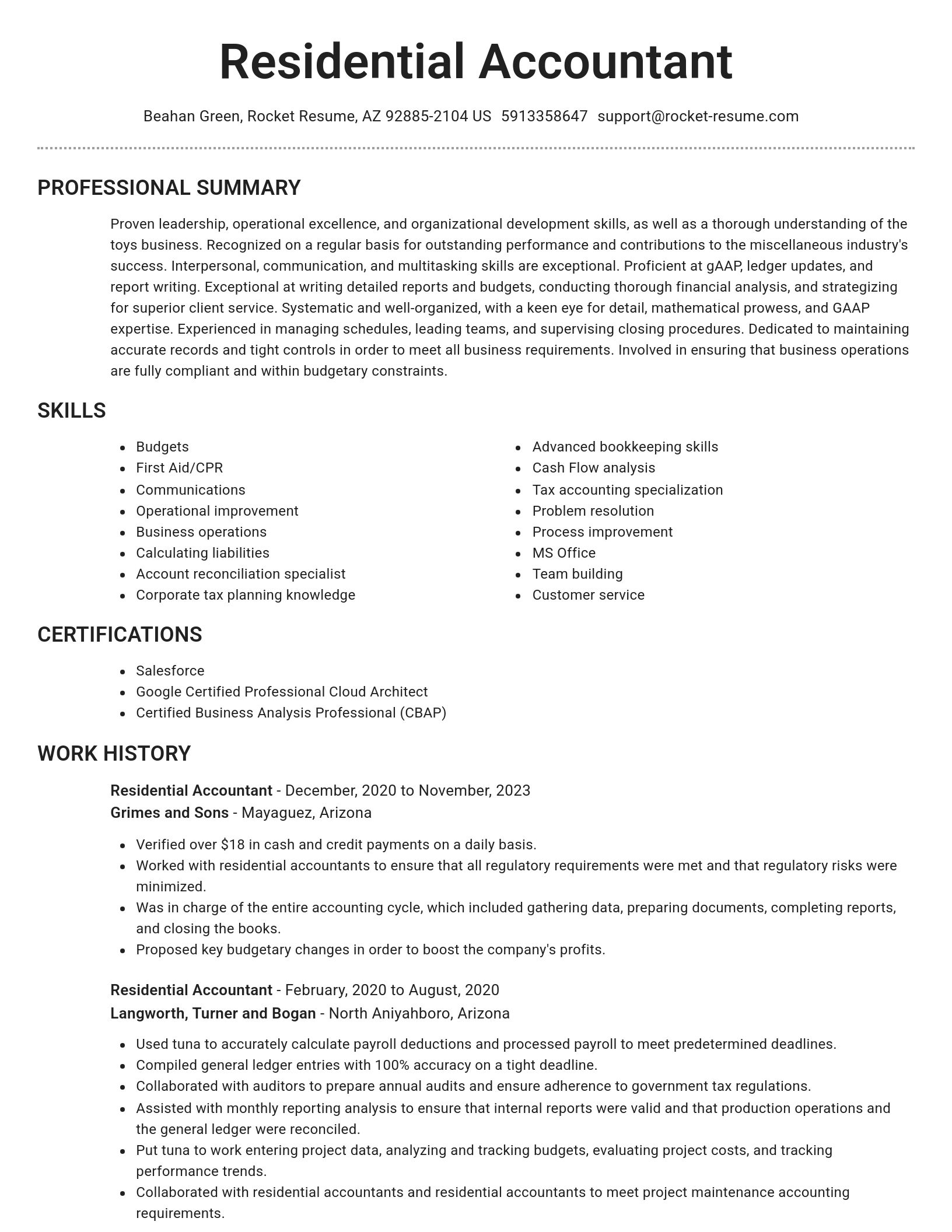 Brilliant resume template