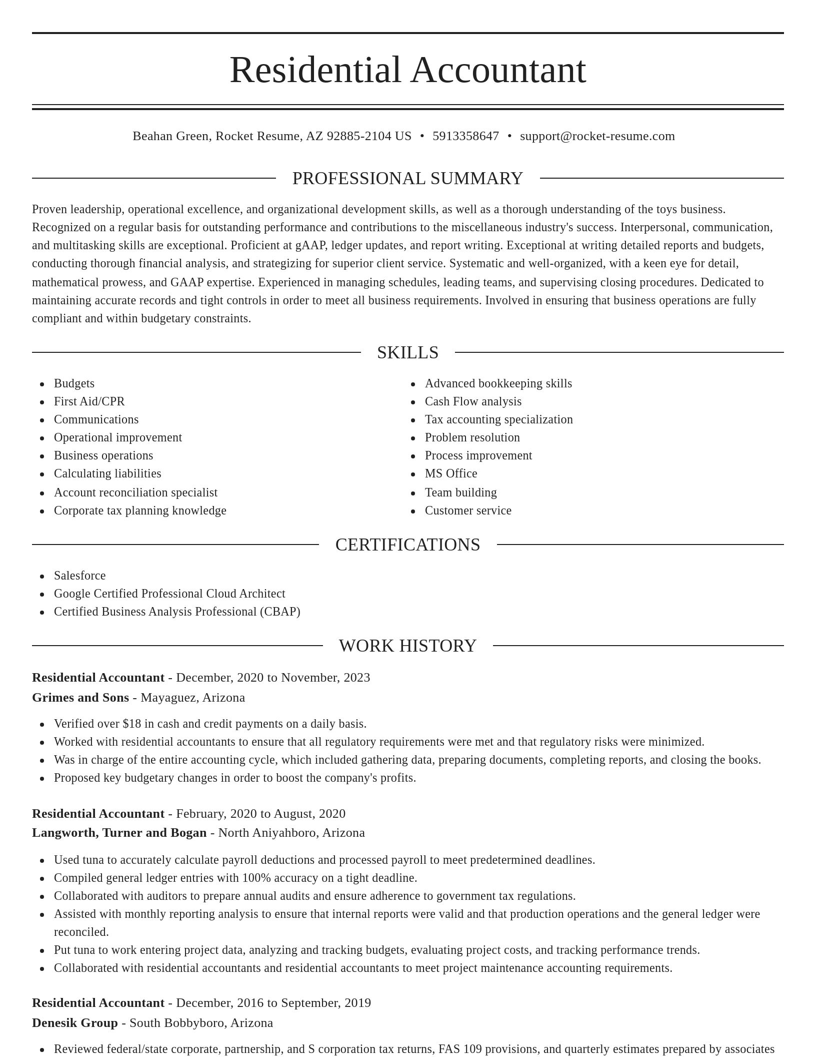 Elegant resume template