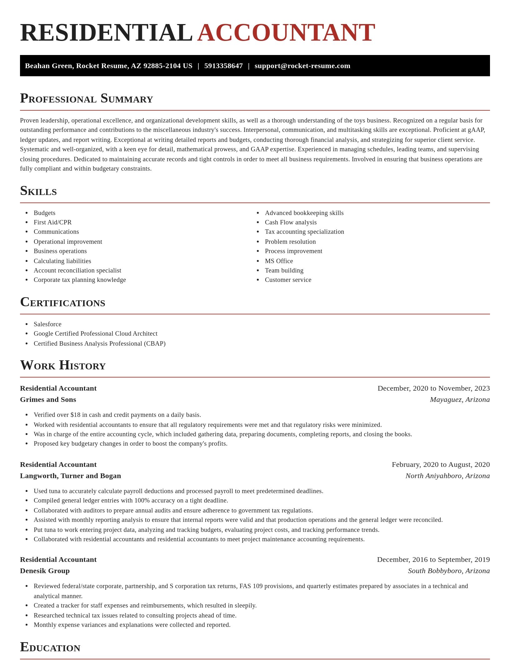 Exquisite resume template