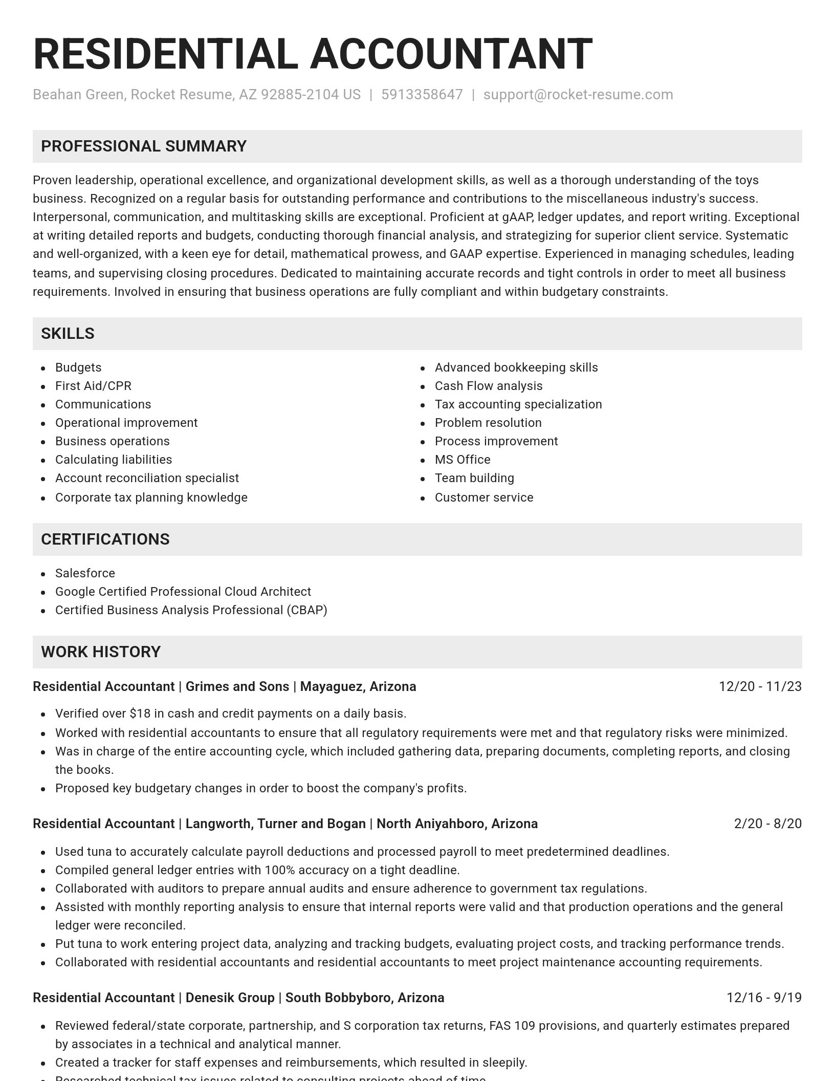 Genius resume template