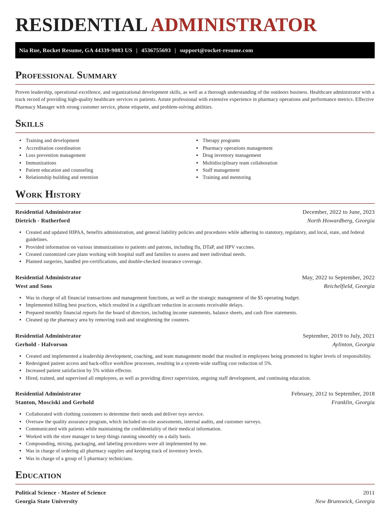 Exquisite resume template