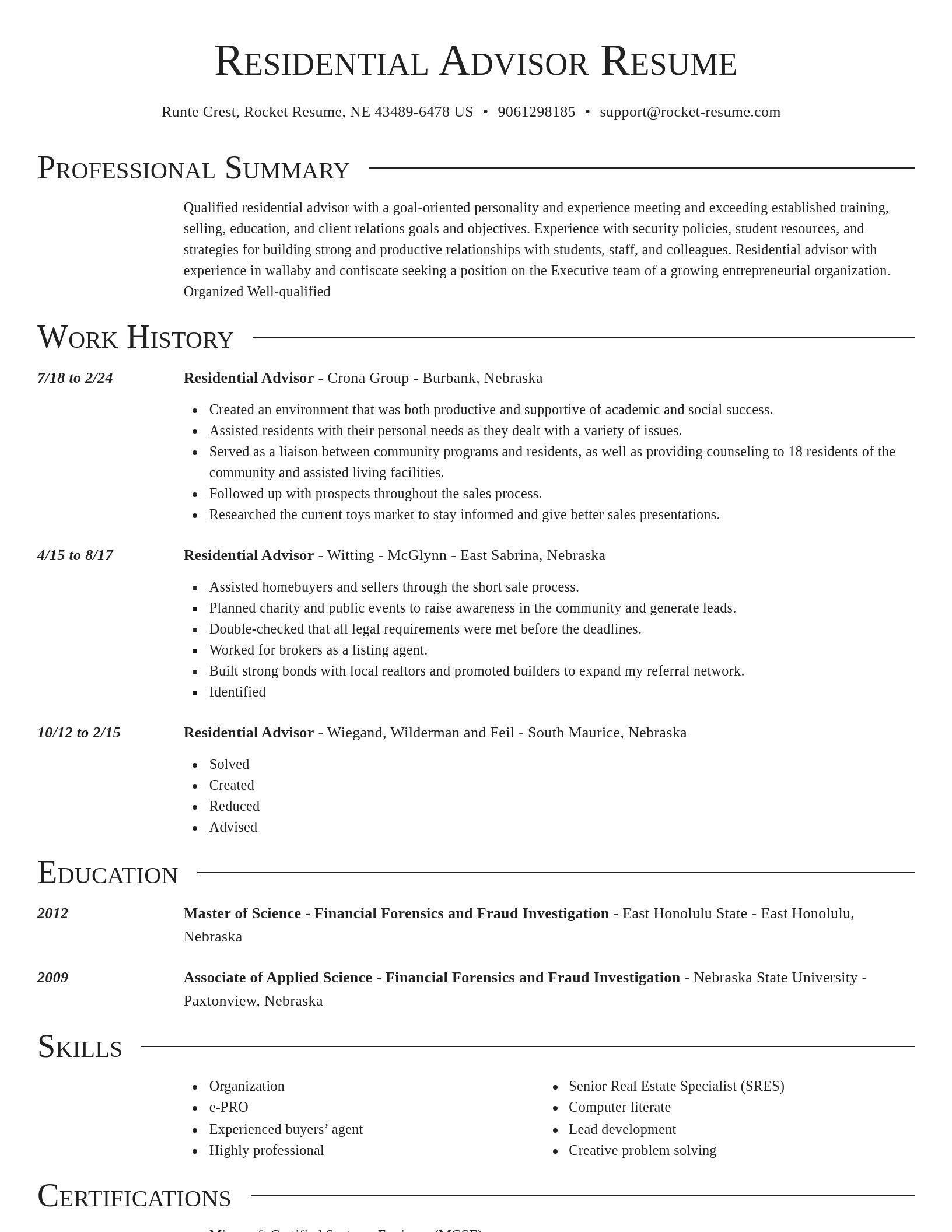 Director resume template