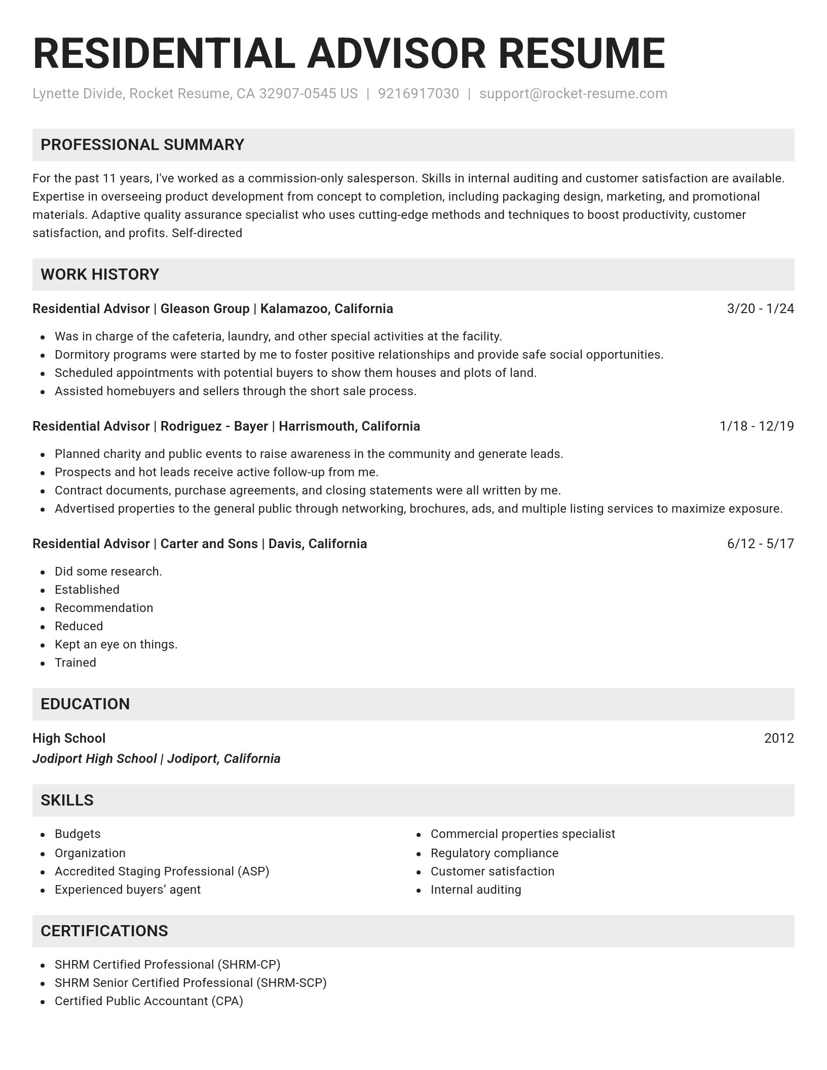 Genius resume template