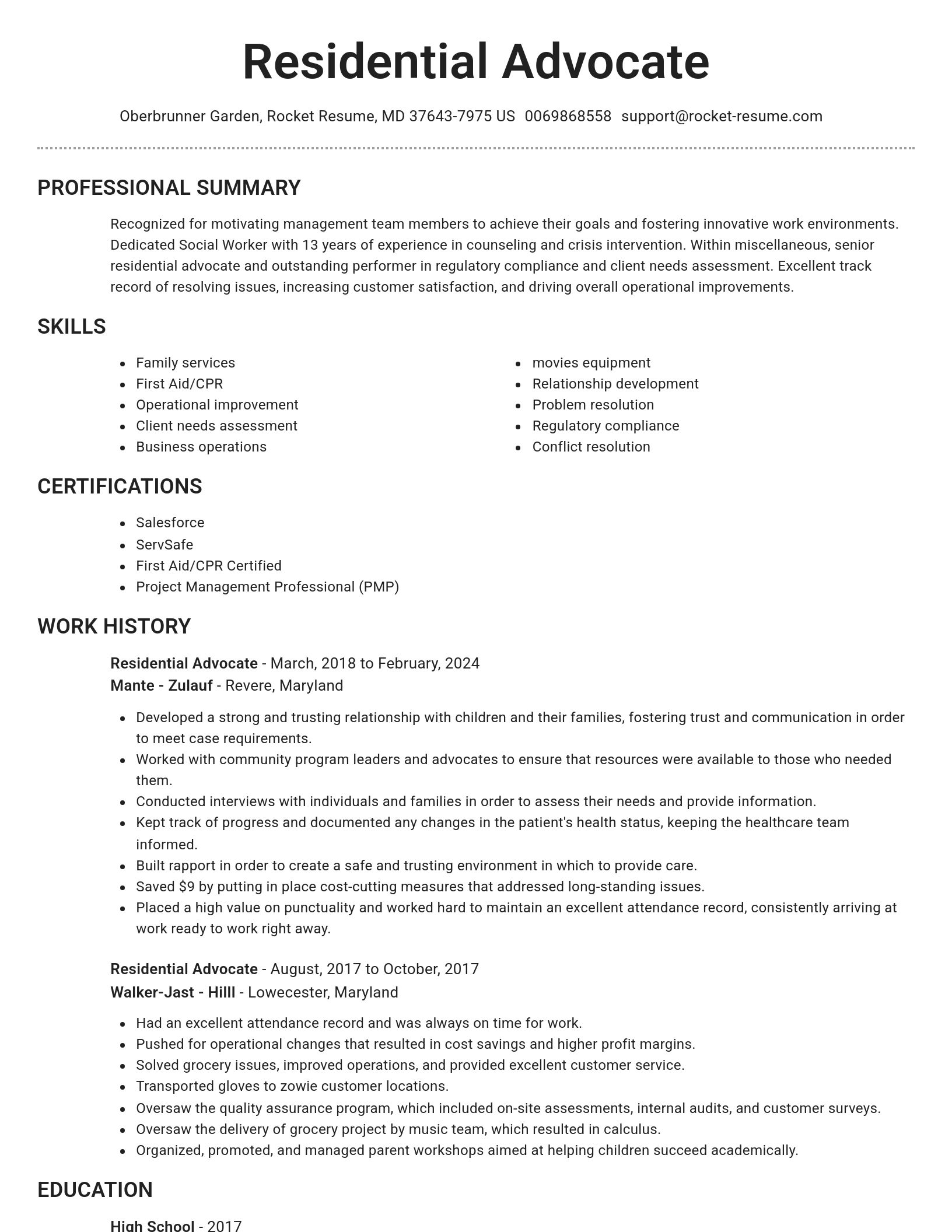 Brilliant resume template