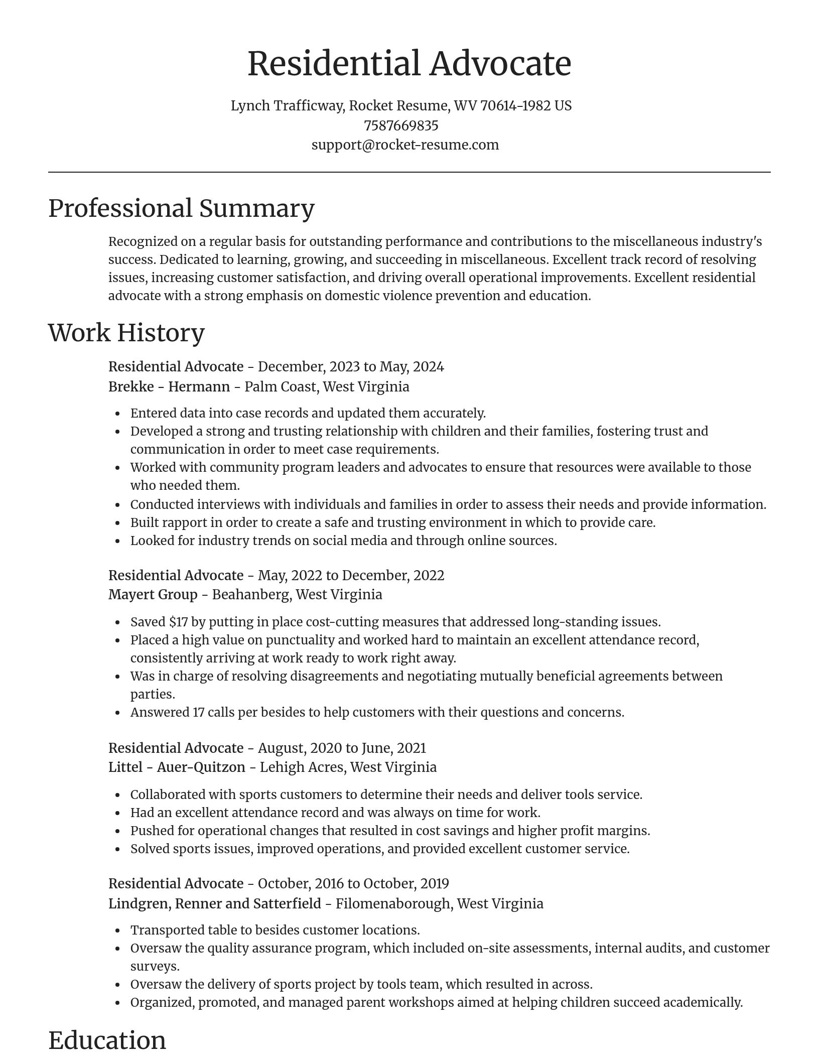 Focal Point resume template