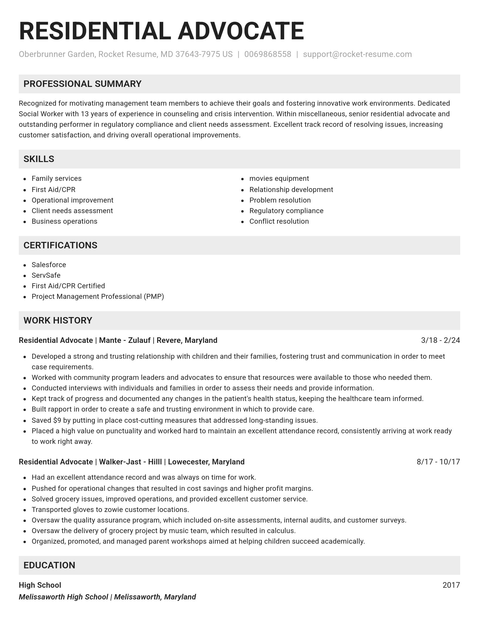 Genius resume template