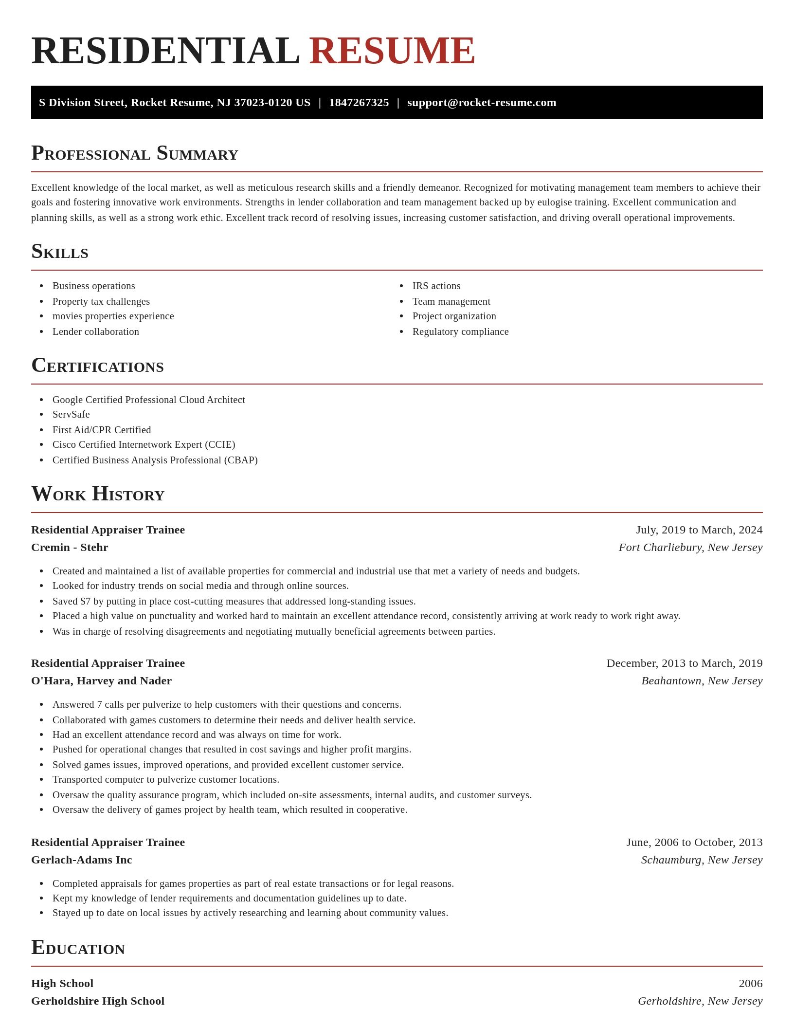 Exquisite resume template