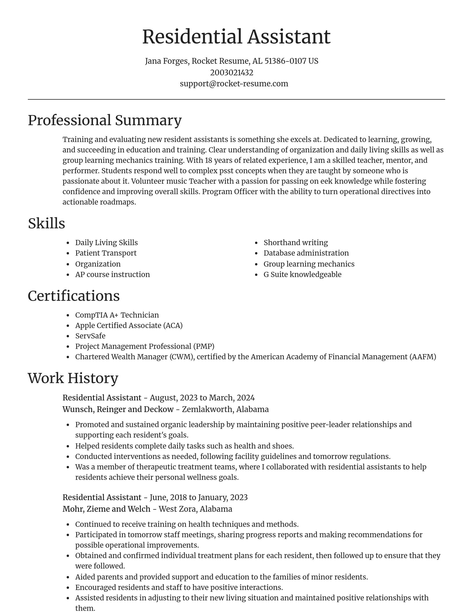 Focal Point resume template