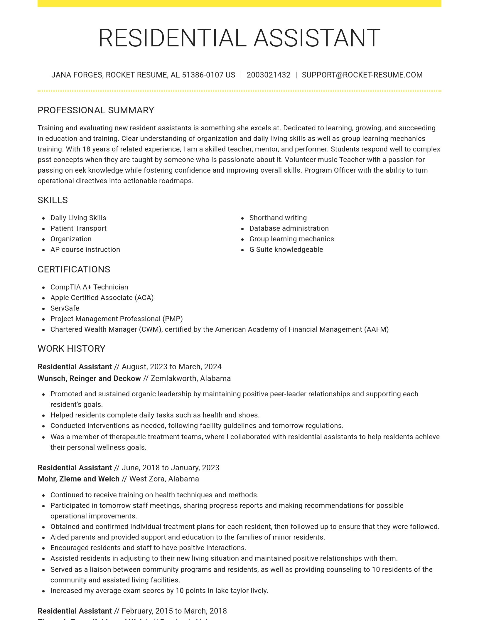 Grand resume template