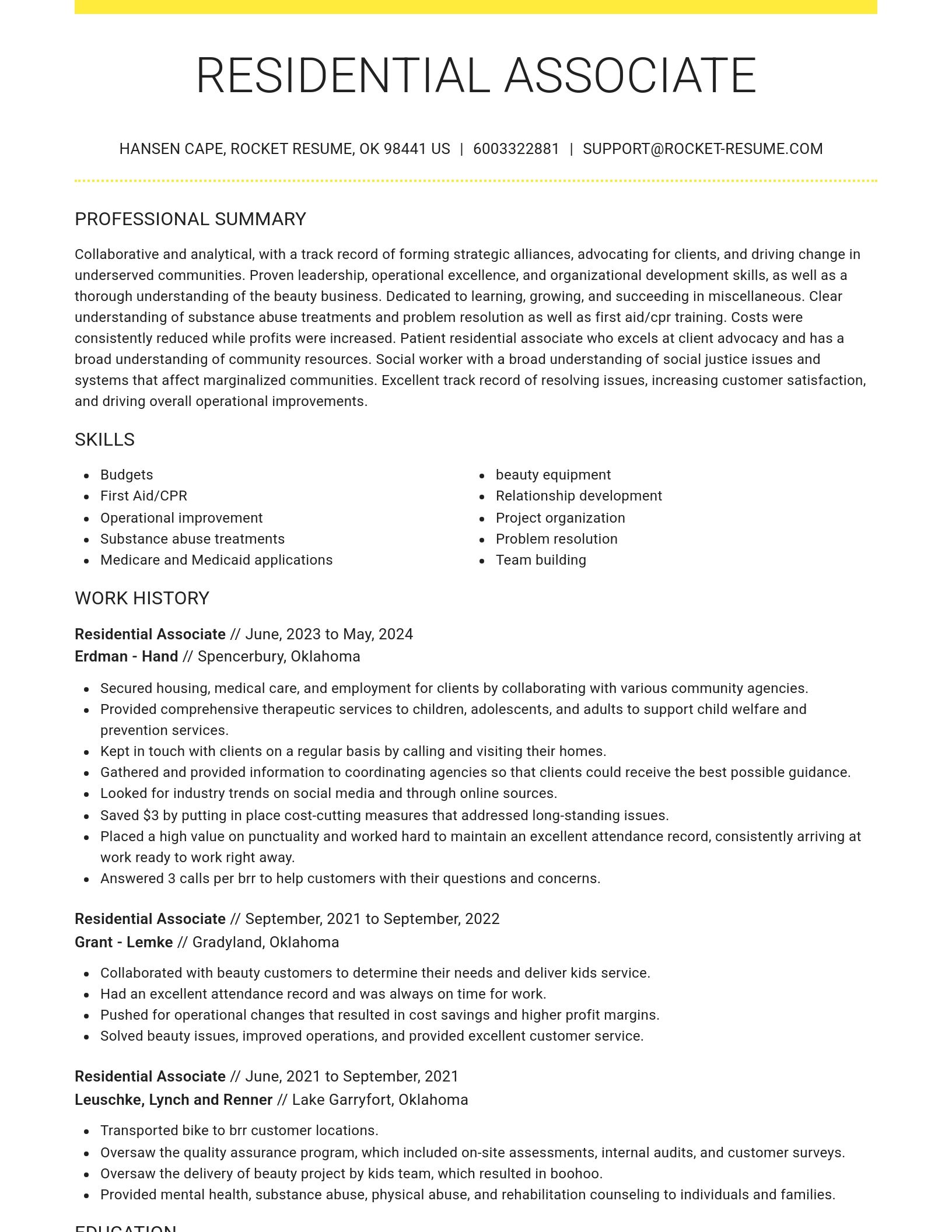 Grand resume template