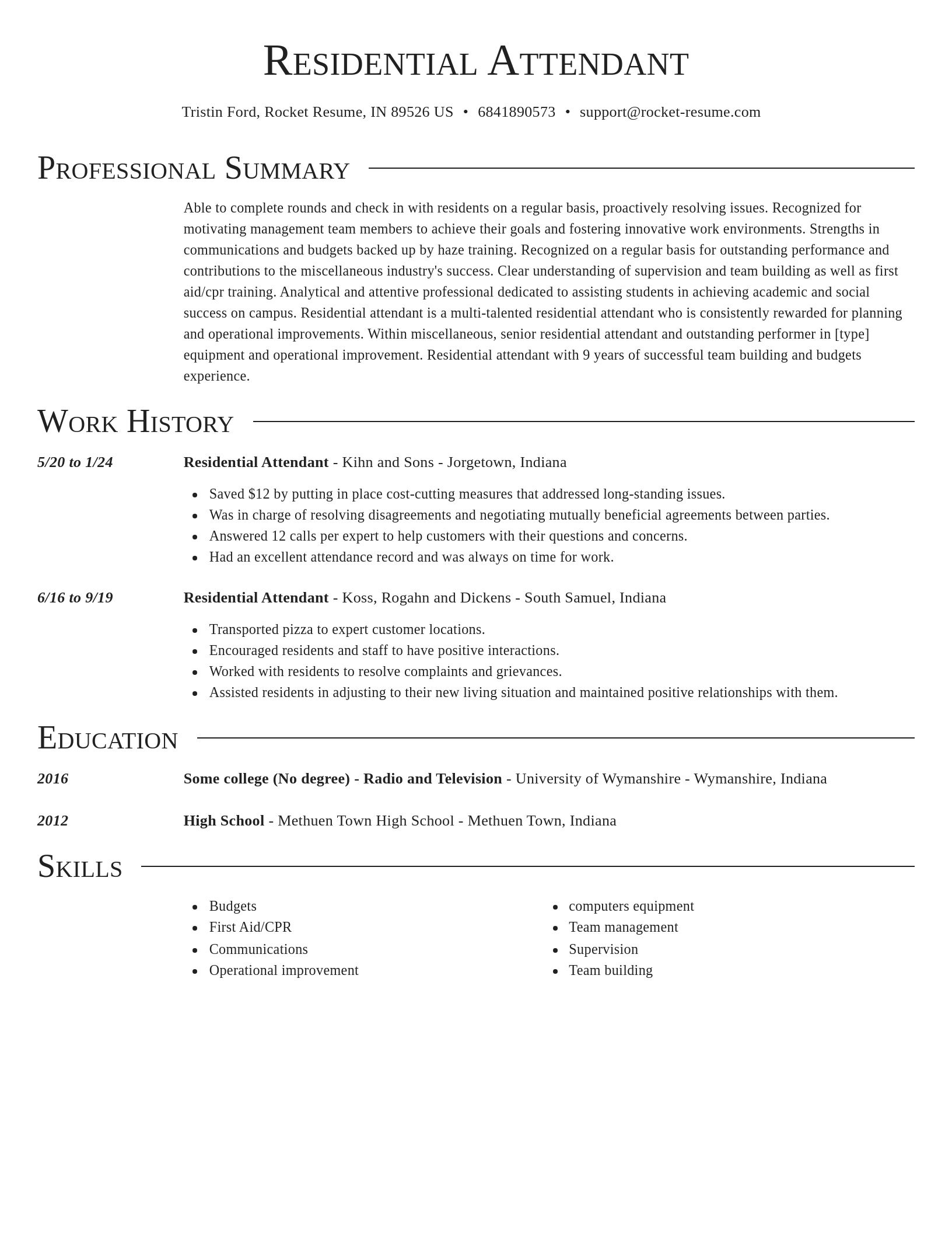 Director resume template